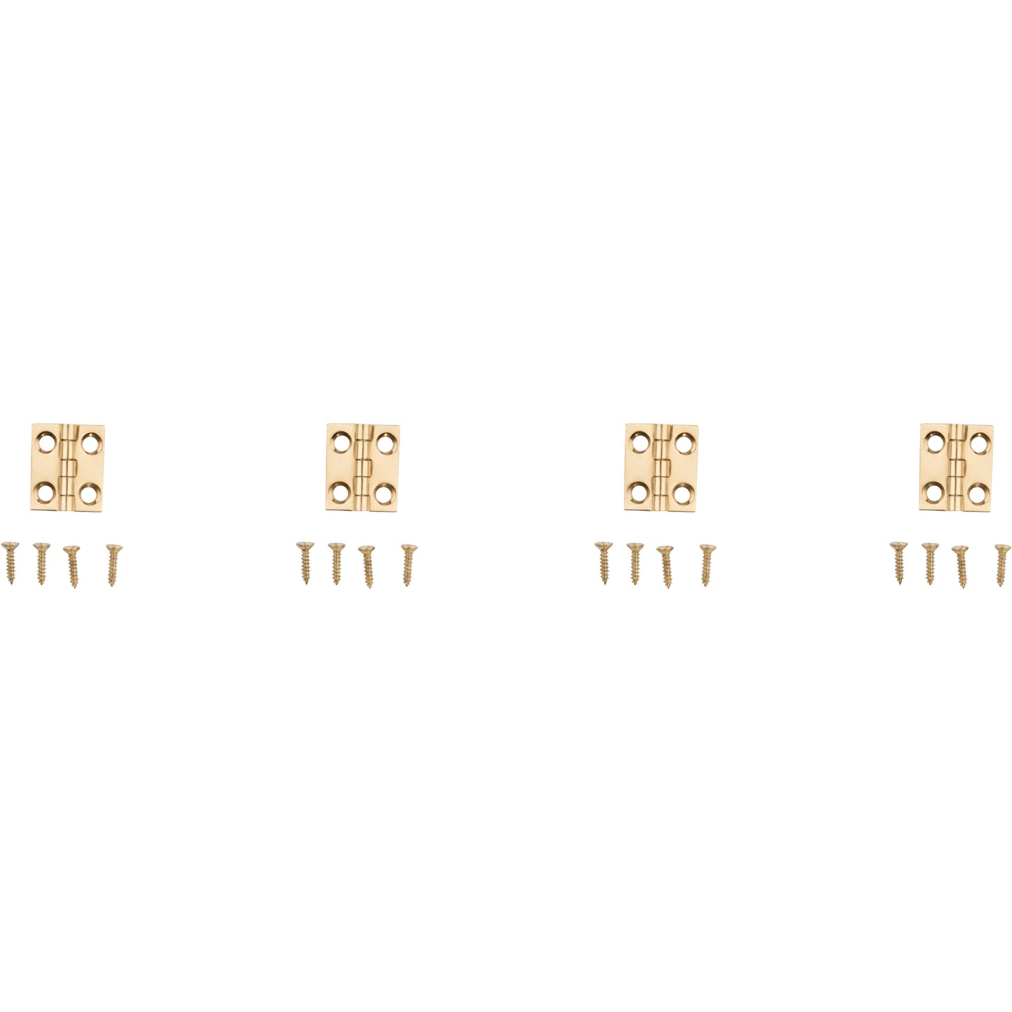 V1800 3/4" x 5/8" Hinge 4/pk - Polished Brass