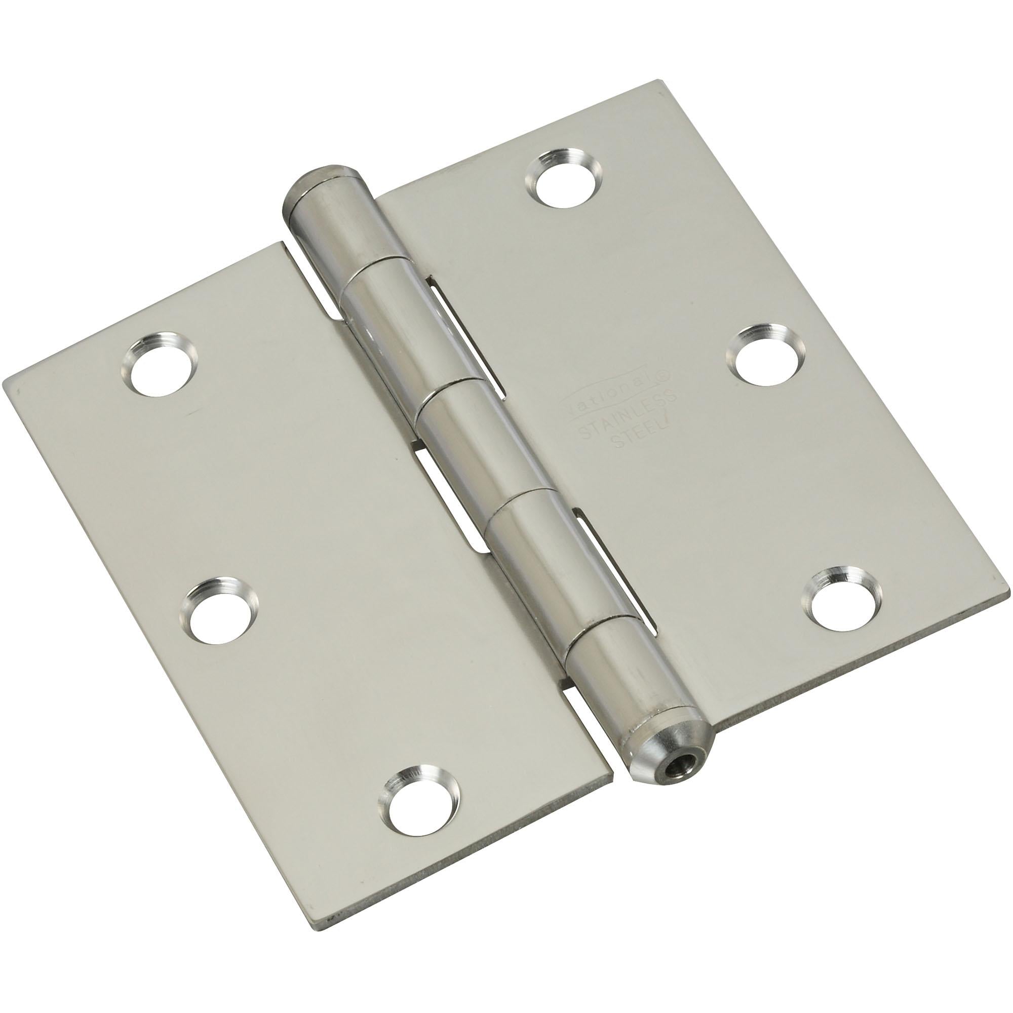 National Hardware - N830-275 SPB514, 3-1/2" Door Hinge in Stainless Steel