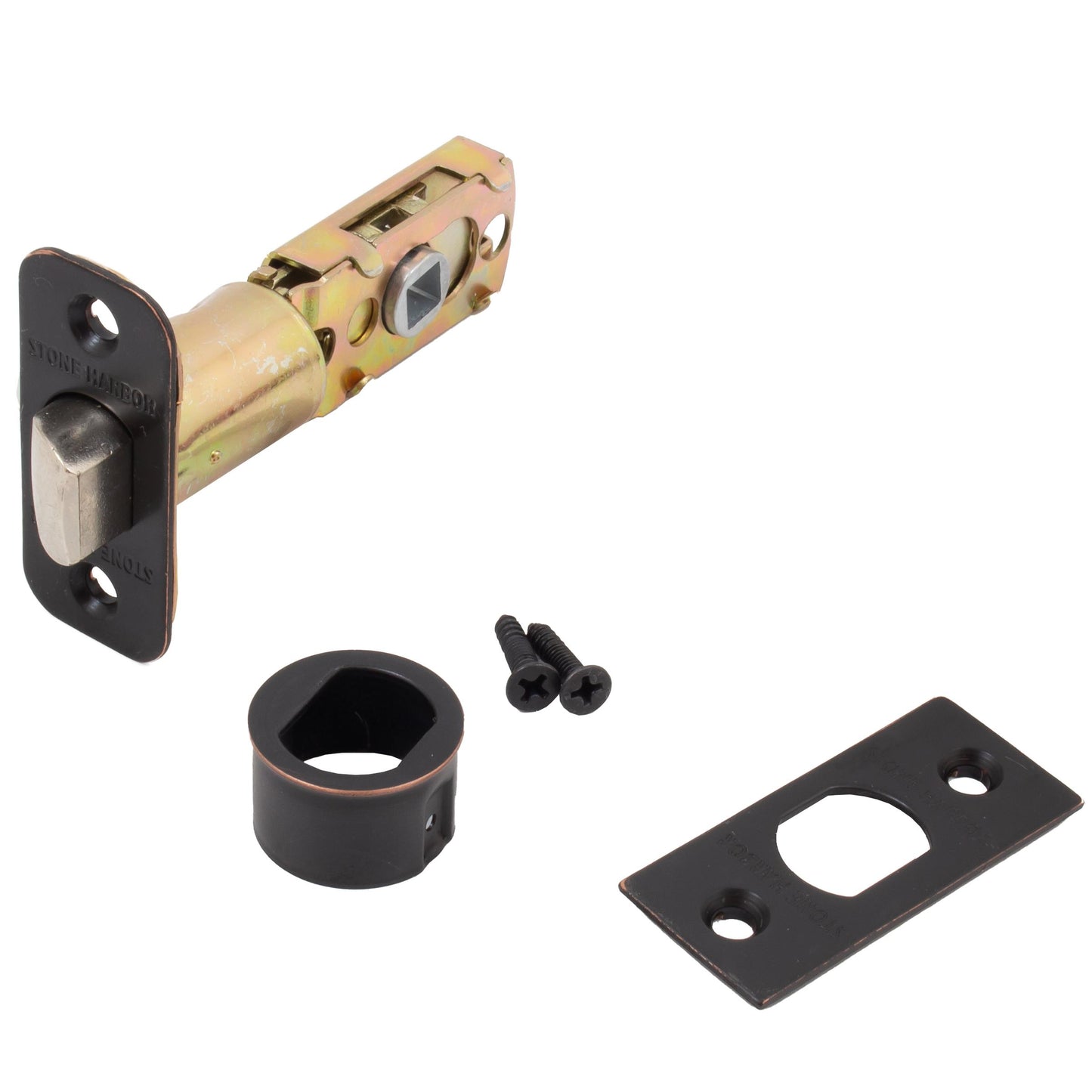 Stone Harbor Hardware Six-Way Adjustable Latch for Contemporary Interior Locks, Vintage Bronze