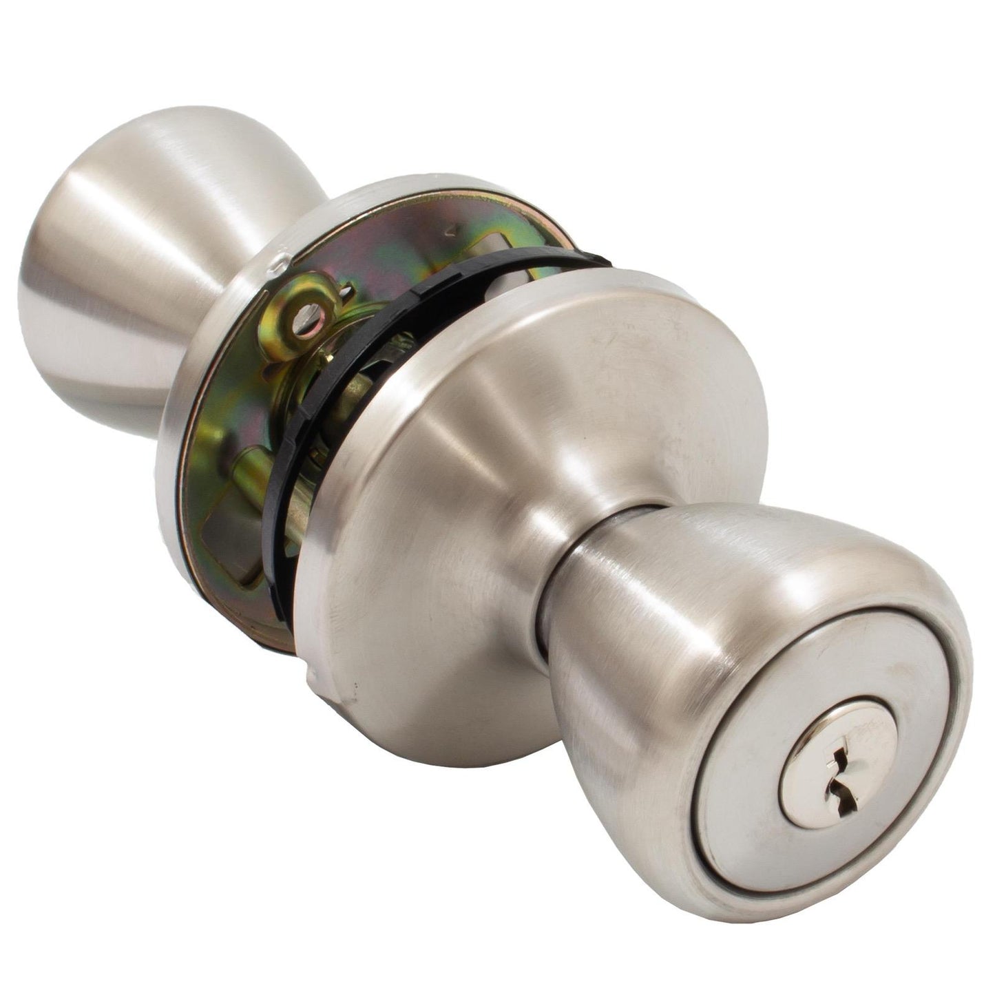 Stone Harbor Hardware Pre-Keyed Entry Work Lock, Entry Latch, KW Keyway, #65656 Key, Satin Stainless Steel