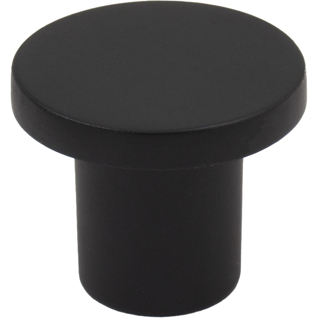 Stone Harbor Hardware Contemporary Round Cabinet Knob, 15/16 Inches, Zinc Base Material, Matte Black