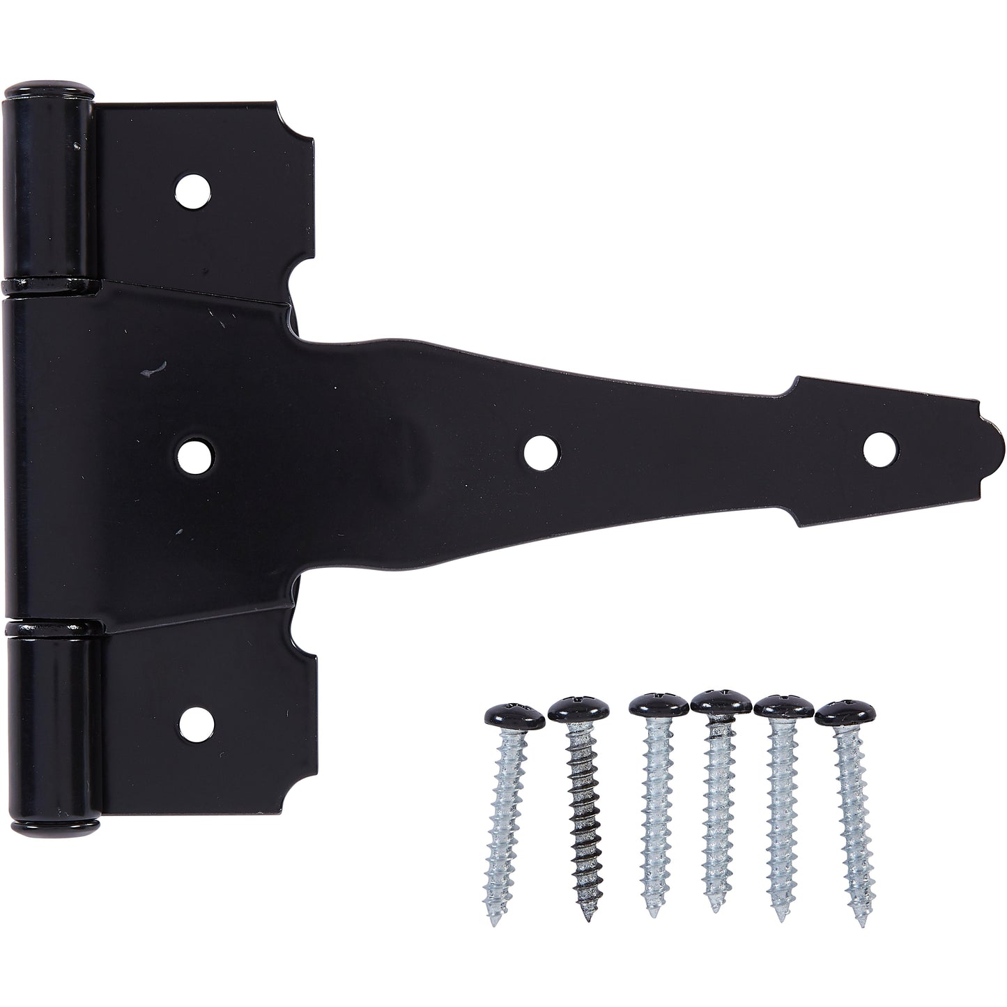 National Hardware - SPB841 6" Ornamental T-Hinge - Black