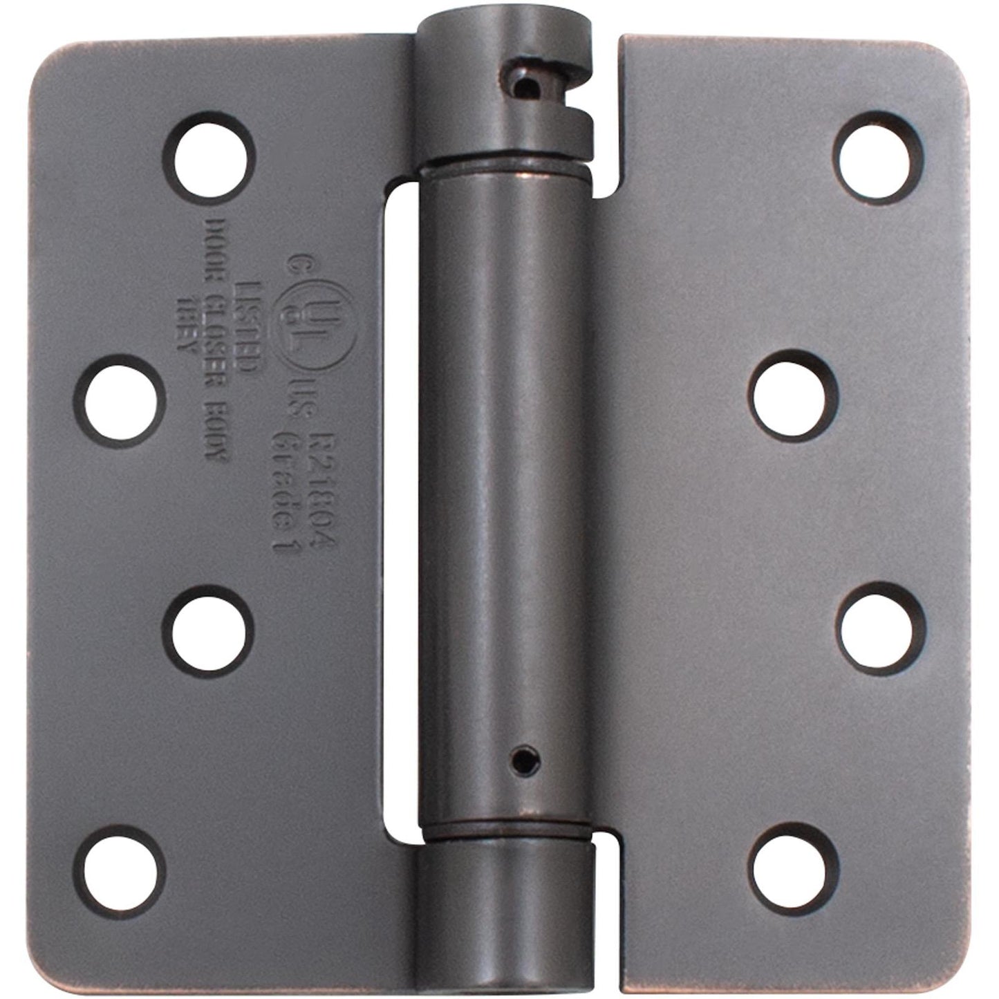 Stone Harbor Hardware Self-Closing Door Hinge, 4 Inches, 1/4" Radius Corner, Vintage Bronze