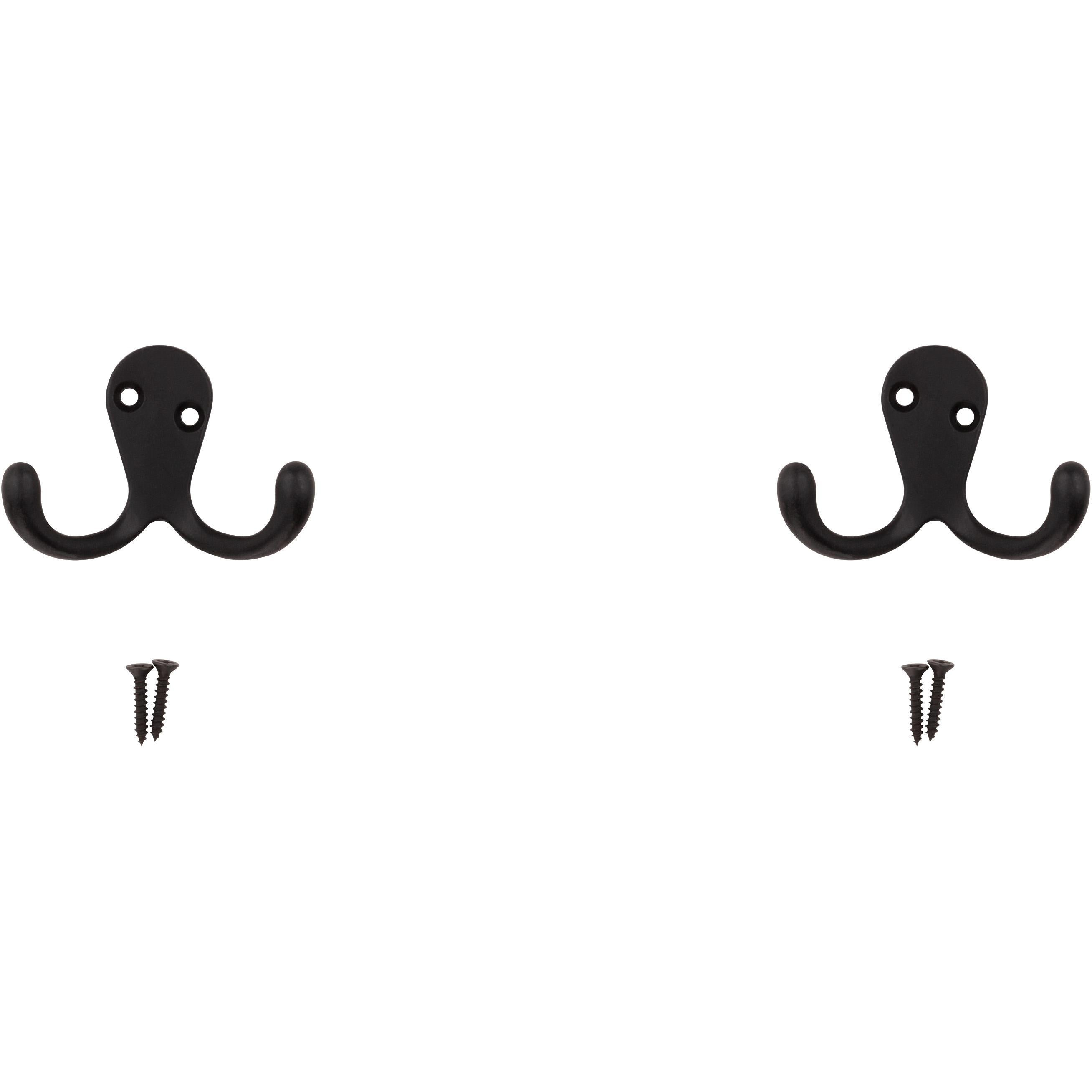 V163 Double Clothes Hook 2/pk - Oil-Rubbed Bronze