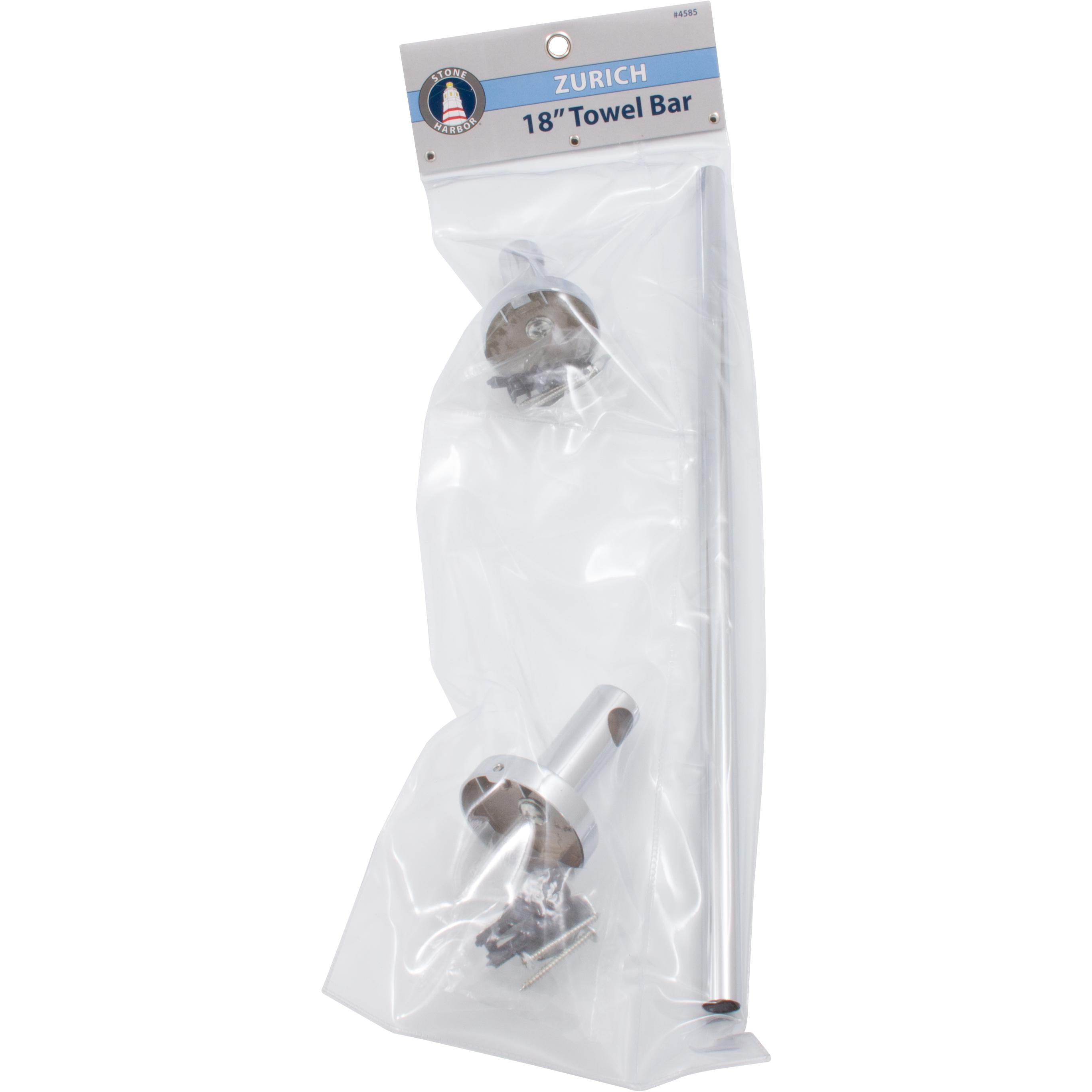 Stone Harbor Hardware Zurich Towel Bar, 18 Inches, Polished Chrome