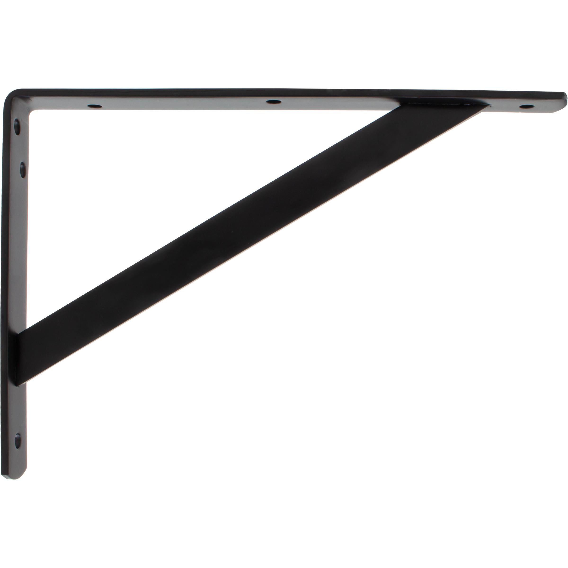 Stone Harbor Hardware Max-Duty Shelf Bracket, 10-3/4", Matte Black