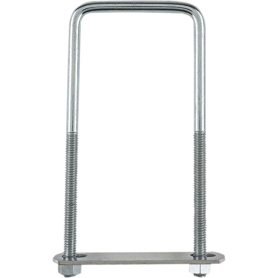 2192BC 657 3/8" x 3" x 7" Square U-Bolt - Zinc Plated