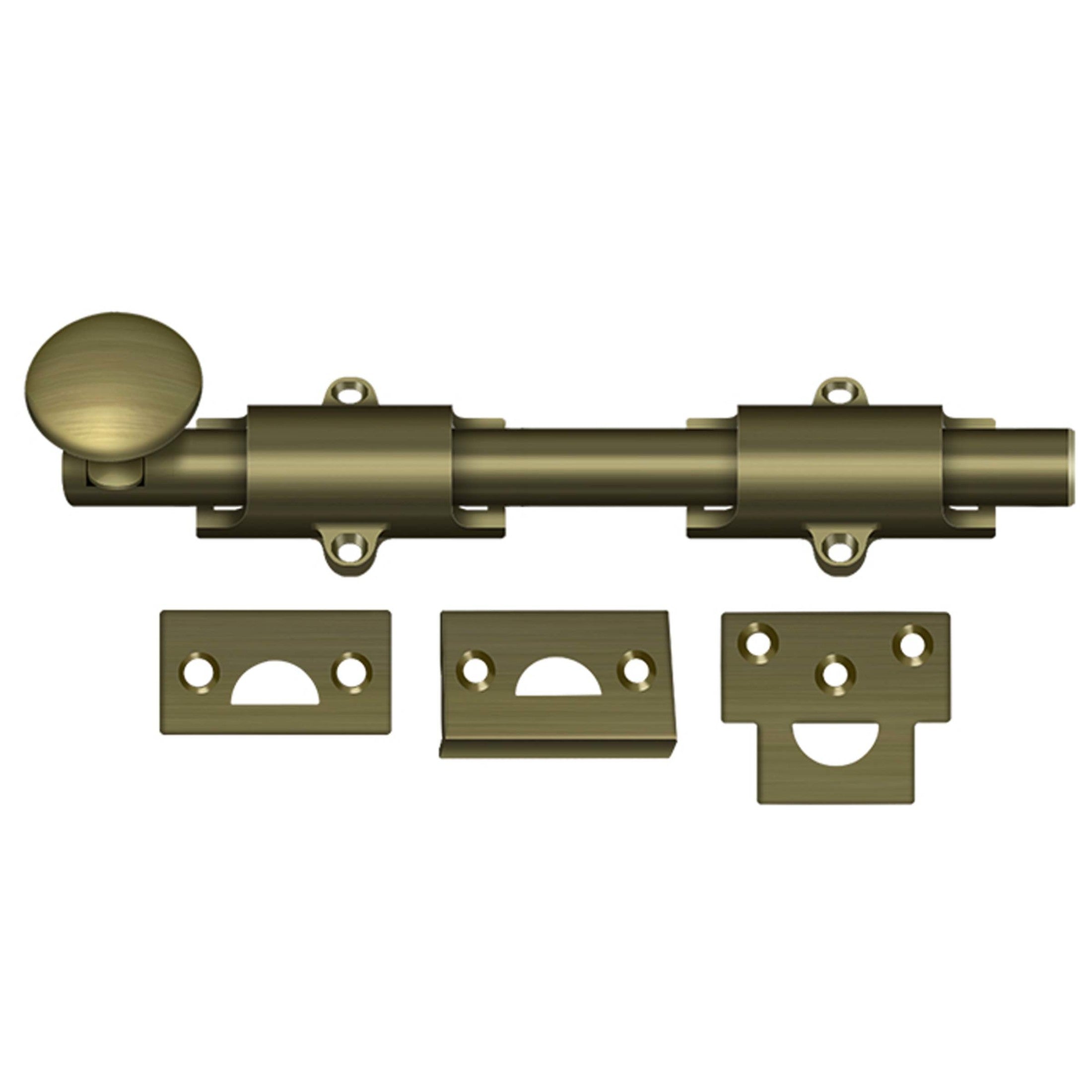 Deltana 8SB5 HD Solid Brass 8-Inch Surface Bolt
