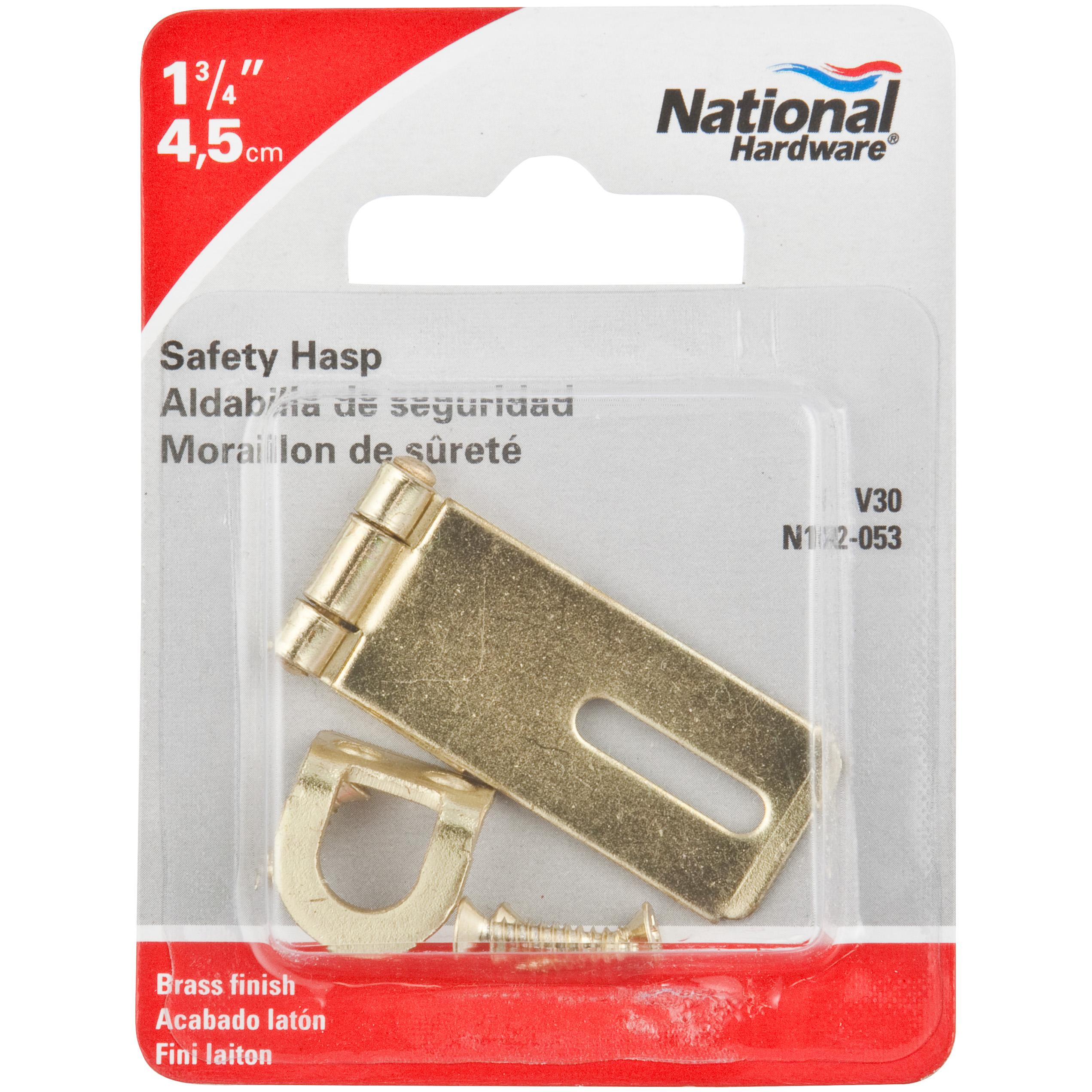 V30 1-3/4" Safety Hasp 1/pk - Polished Brass