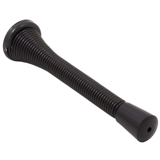 Stone Harbor Hardware Heavy-Duty Spring Door Stop, 4 Inches, Matte Black
