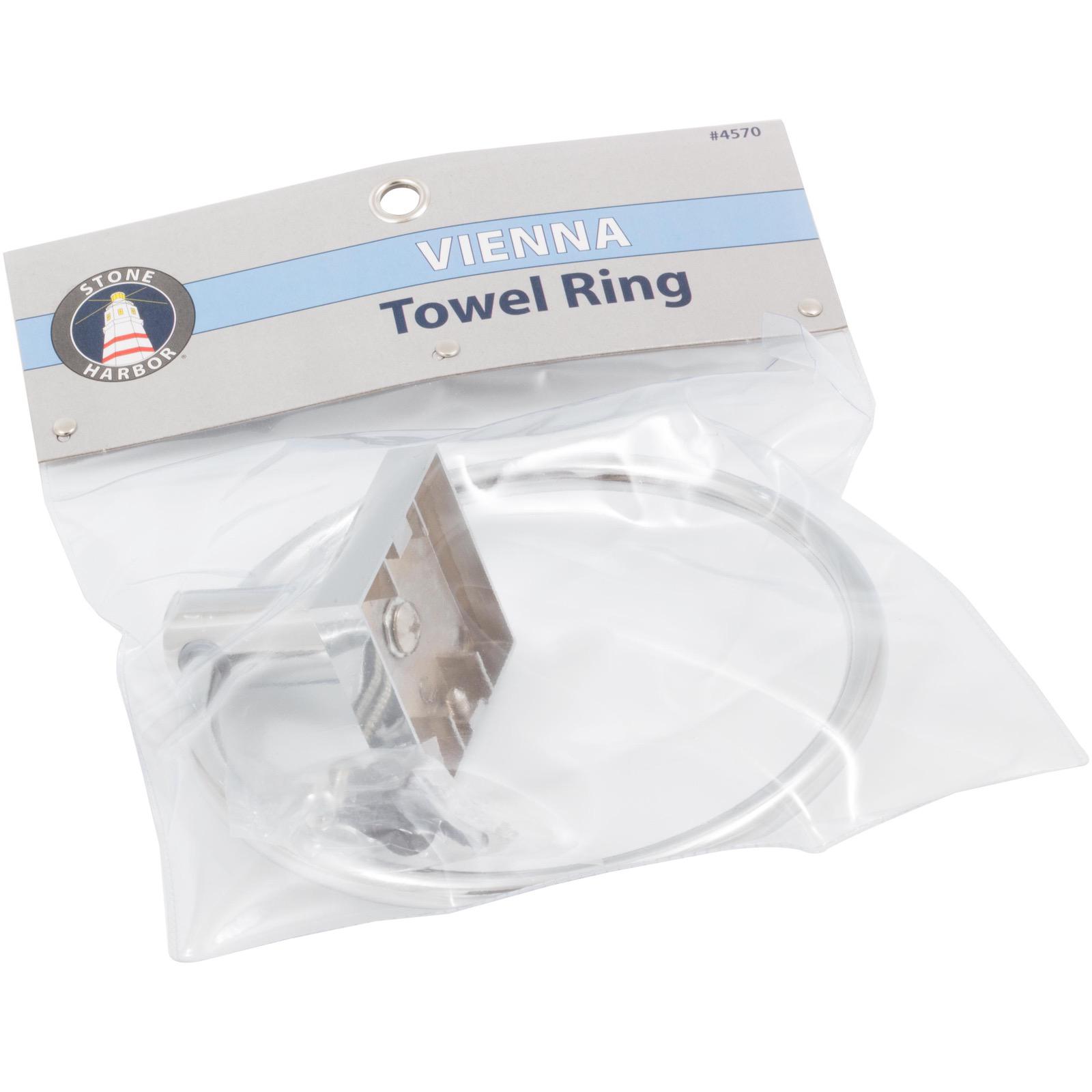 Stone Harbor Hardware Vienna Towel Ring, Polished Chrome