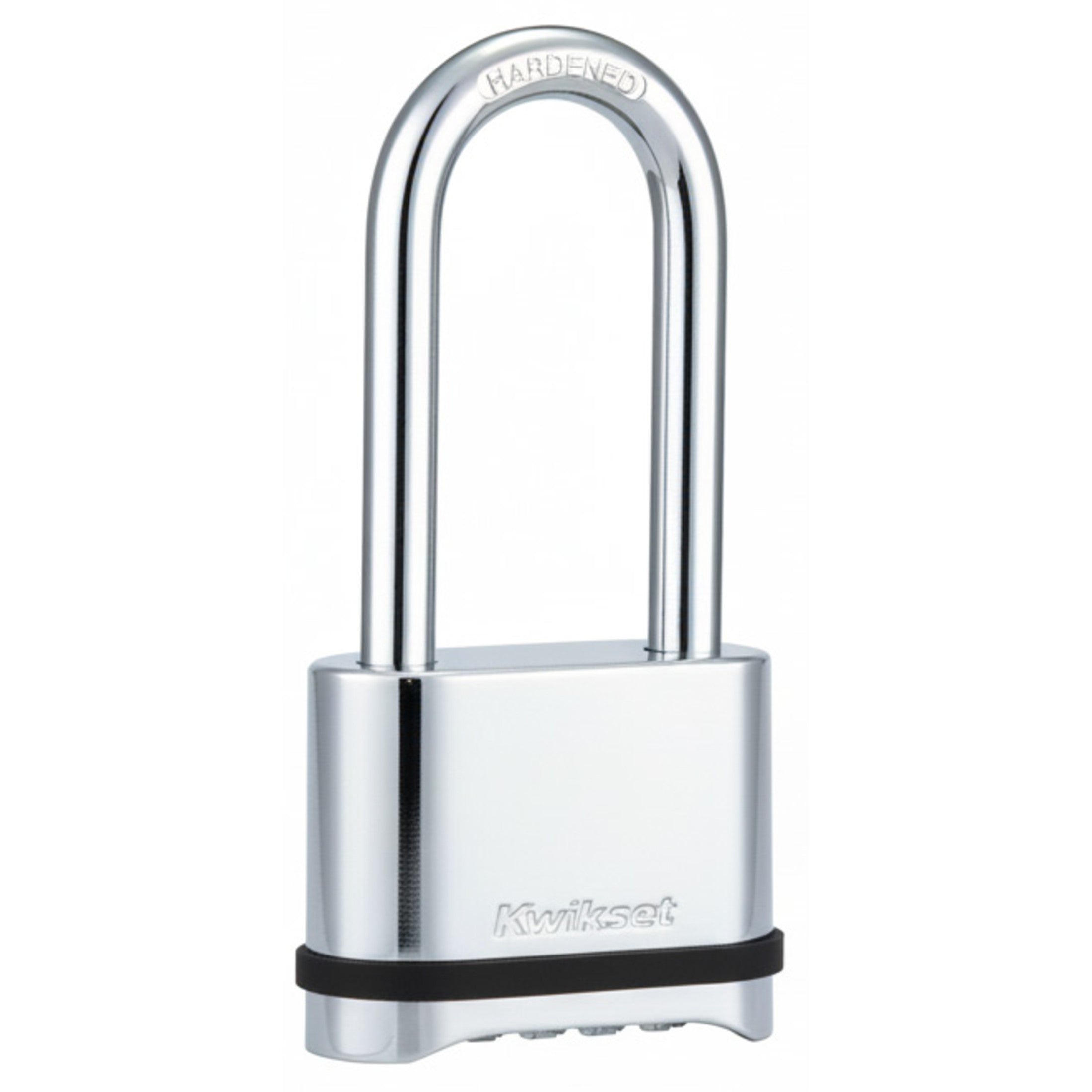 Kwikset 2" Zinc Combination Padlock with 2-1/4" Shackle, Chrome