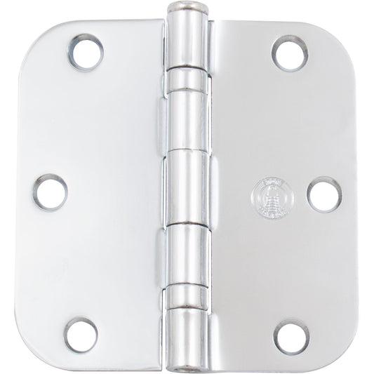Stone Harbor Hardware Ball Bearing Hinge, 3-1/2 Inches, 5/8" Radius Corner, Bulk Pack (100 Each), Polished Chrome