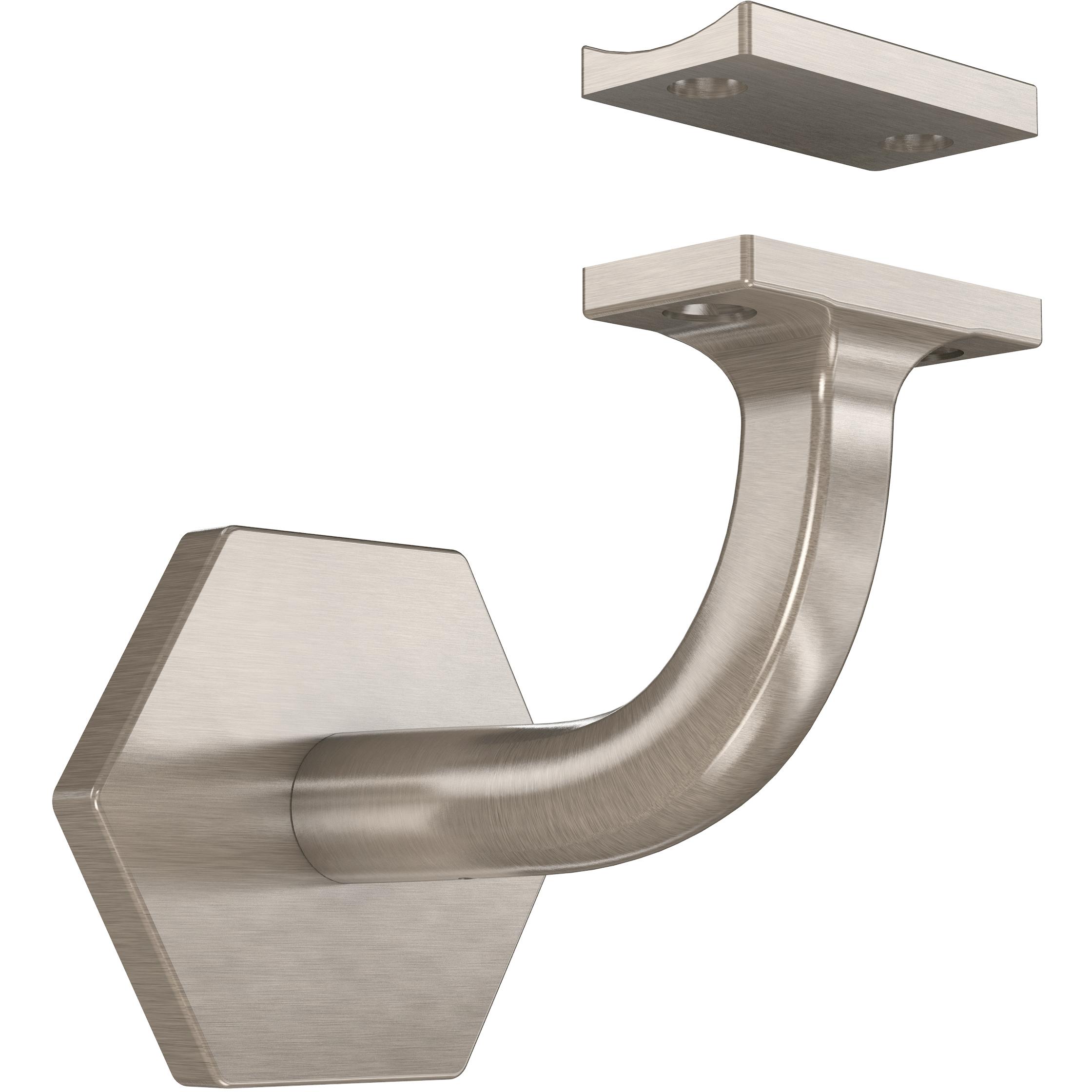 V146 Powell Handrail Bracket - Satin Nickel