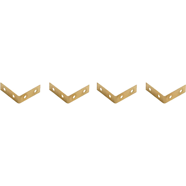 V1875 1-1/2" x 5/8" Corner Brace 4/pk - Polished Brass