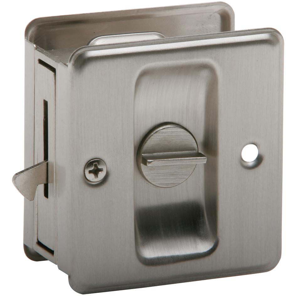 Ives 991B619 Sliding Door Lock, Satin Nickel