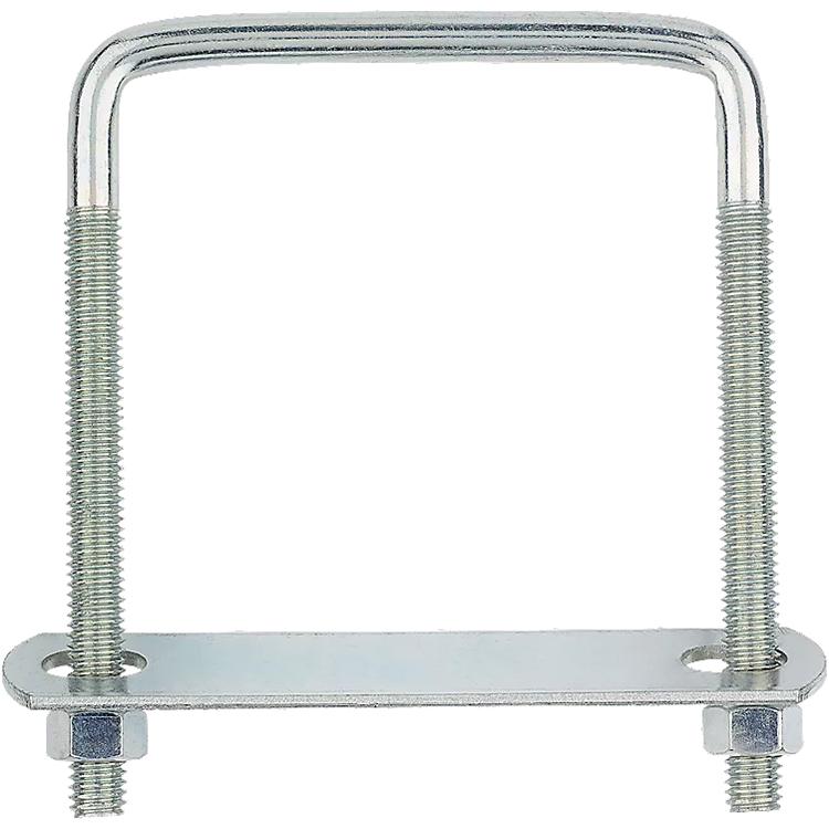2192BC 5" x 3-5/8" x 3/8" Lumber Square U-Bolt - Zinc Plated