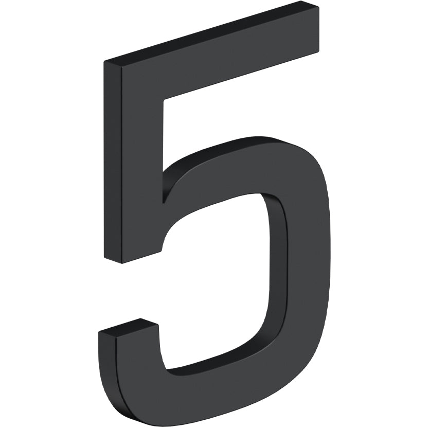 House Number 5 with Risers (E Series) - Matte Black