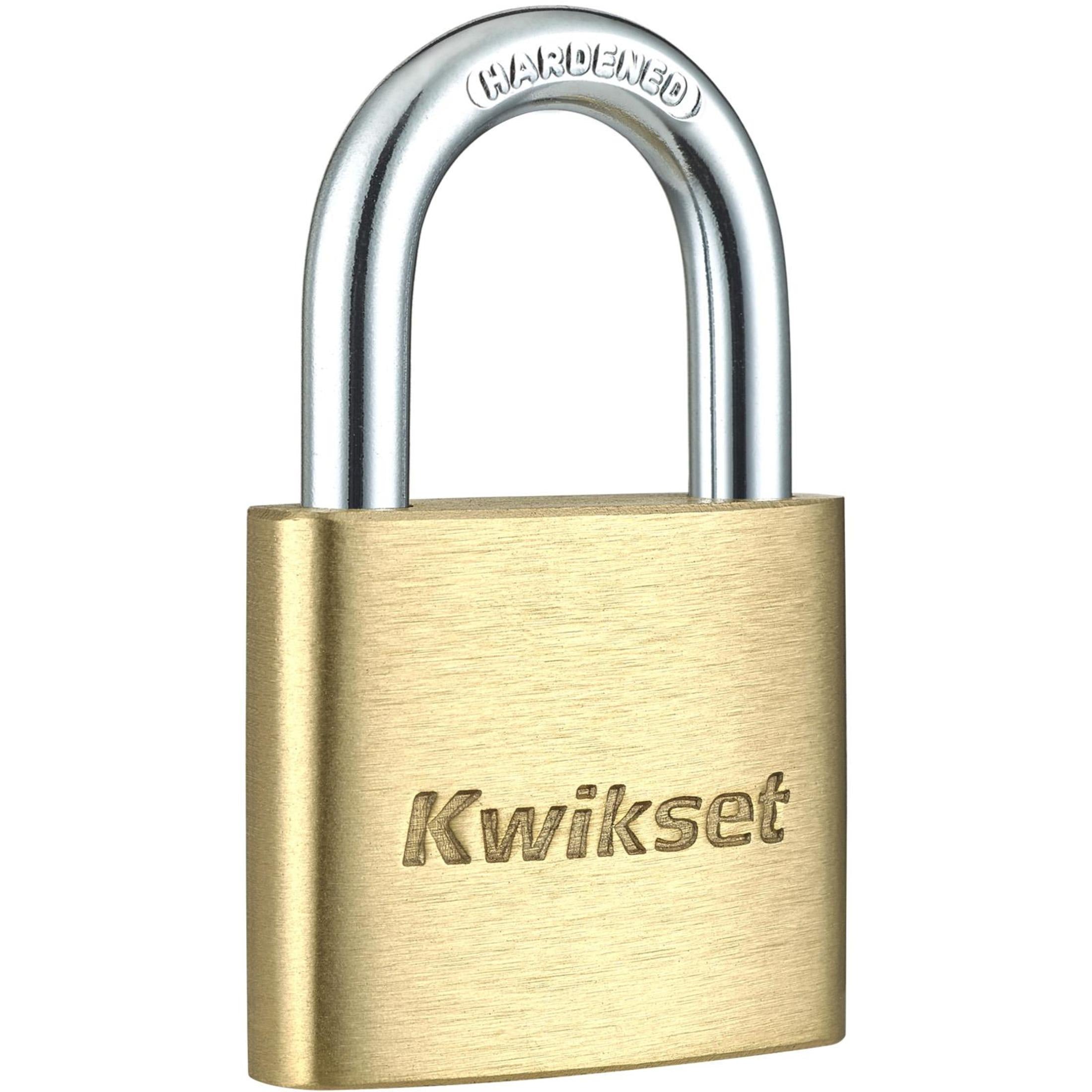 Kwikset 1-9/16" Brass Padlock with 7/8" Shackle