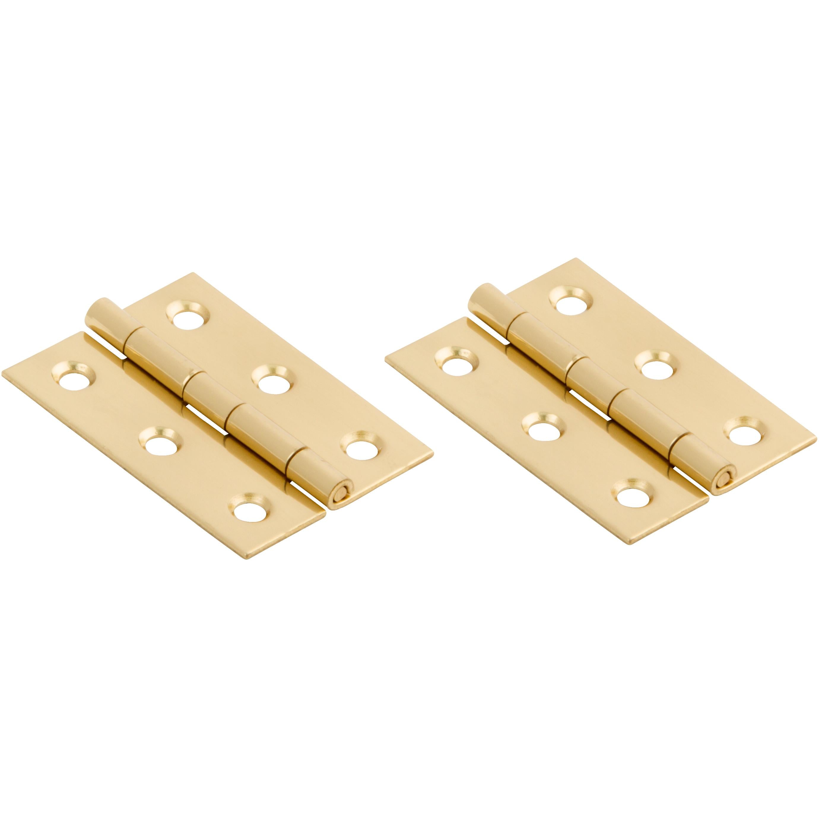 National Hardware - V1802 2" x 1-3/8" Hinge 2/pk - Polished Brass