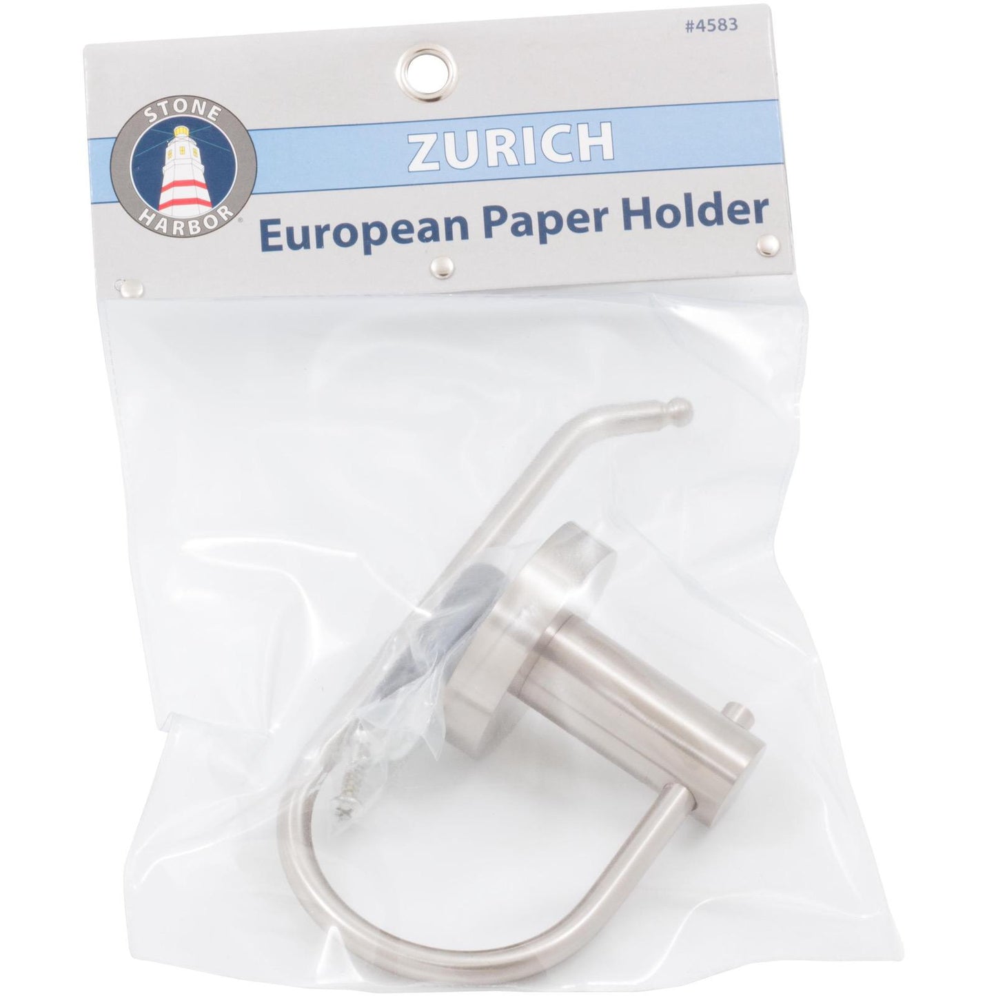 Stone Harbor Hardware Zurich Euro Paper Holder, Satin Nickel