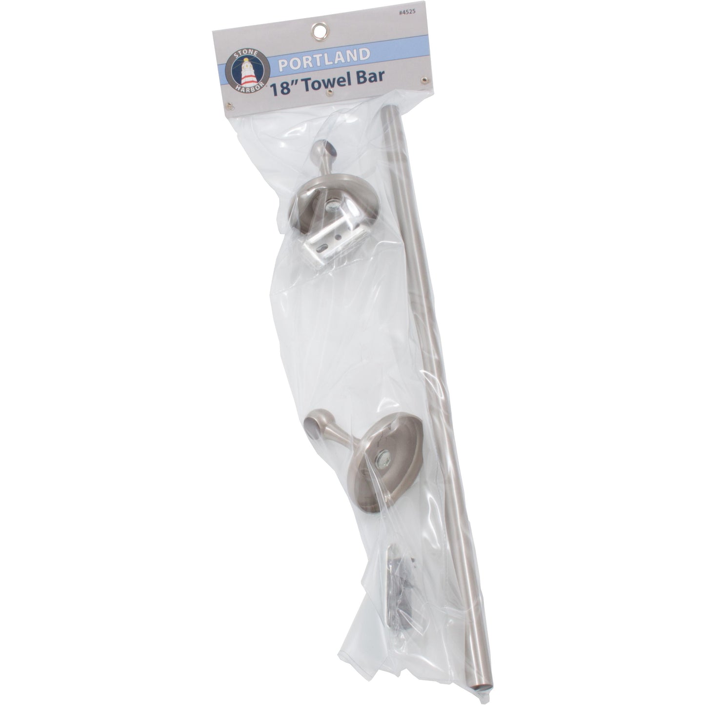 Stone Harbor Hardware Portland Towel Bar, 18 Inches, Satin Nickel