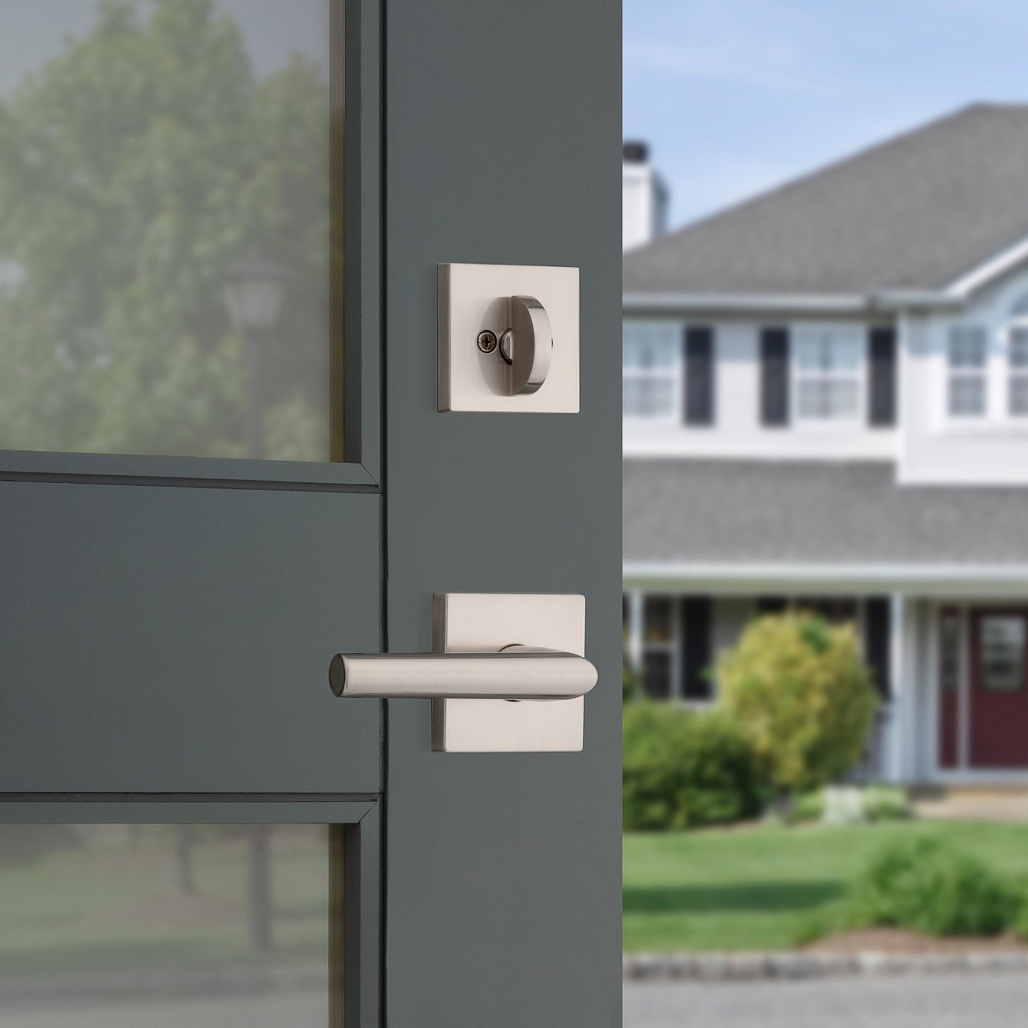 966MIL SQT 15 UNIV Milan Trim Pack for 687 / 800 Handlesets - Satin Nickel