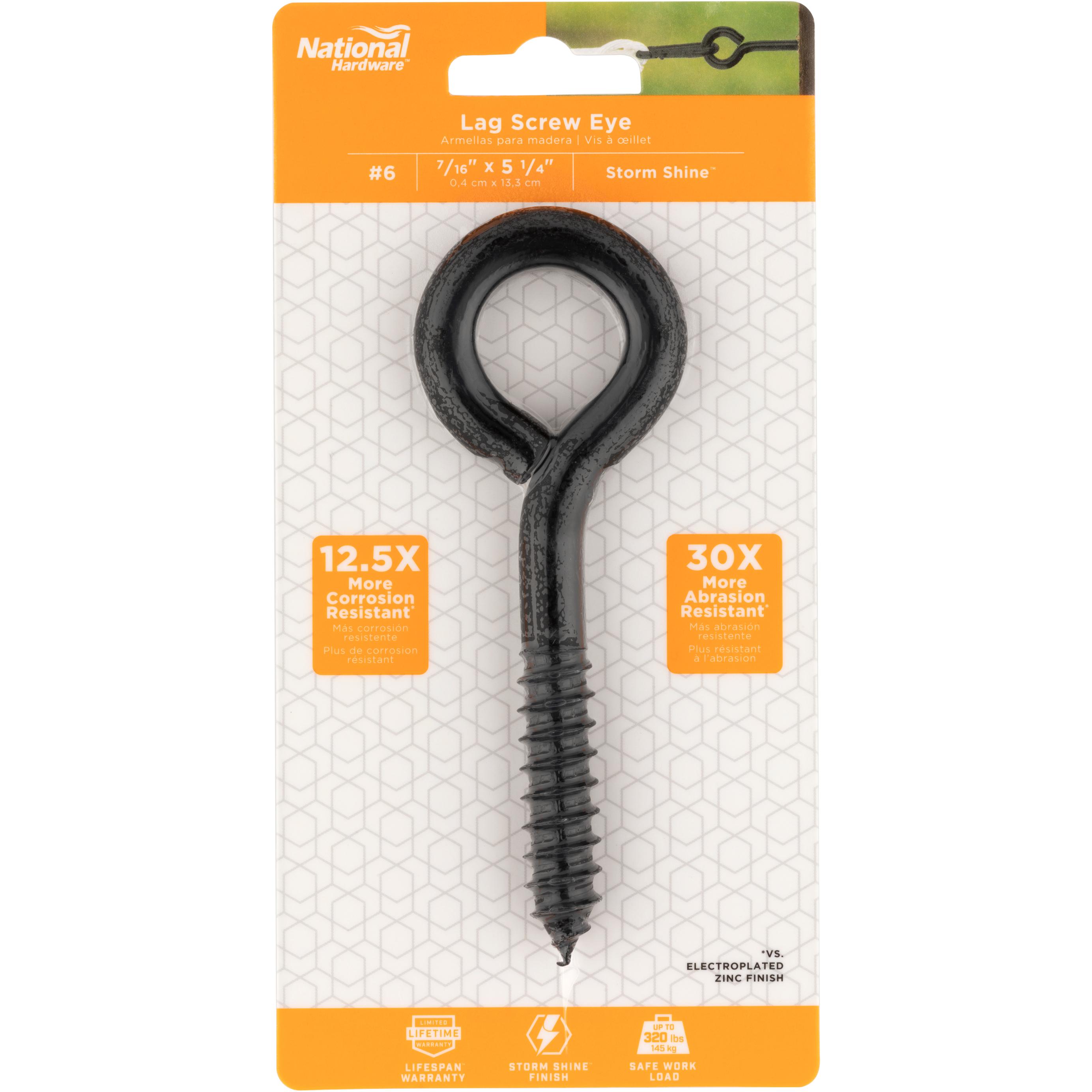 V2150 7/16" x 5-1/4" Screw Eye - Black