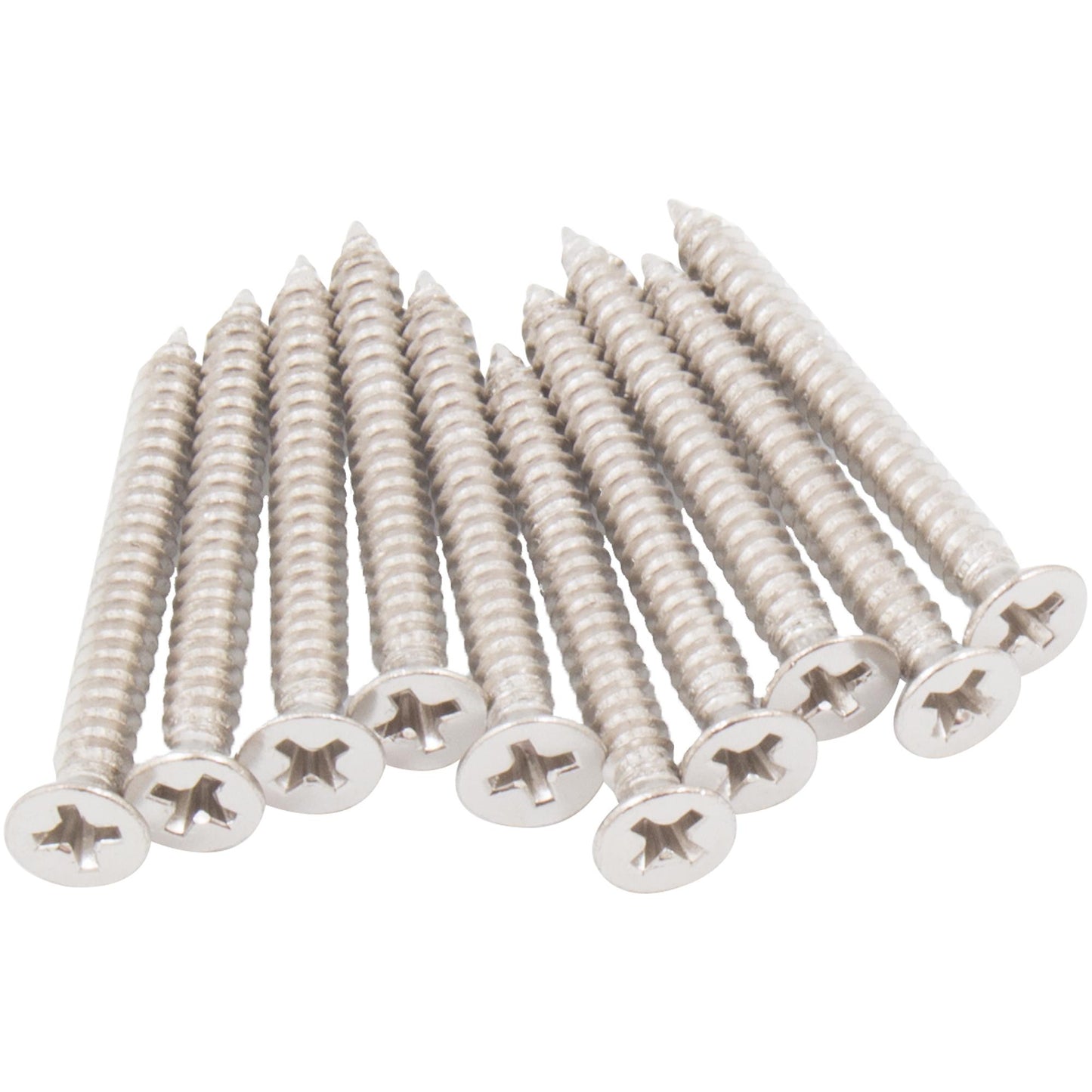 Stone Harbor Hardware Strike Screws, #8 x 1-1/2", 10-Pack, Satin Nickel