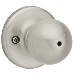 Kwikset 300P 15 CP Polo Bed and Bath Knob, Satin Nickel