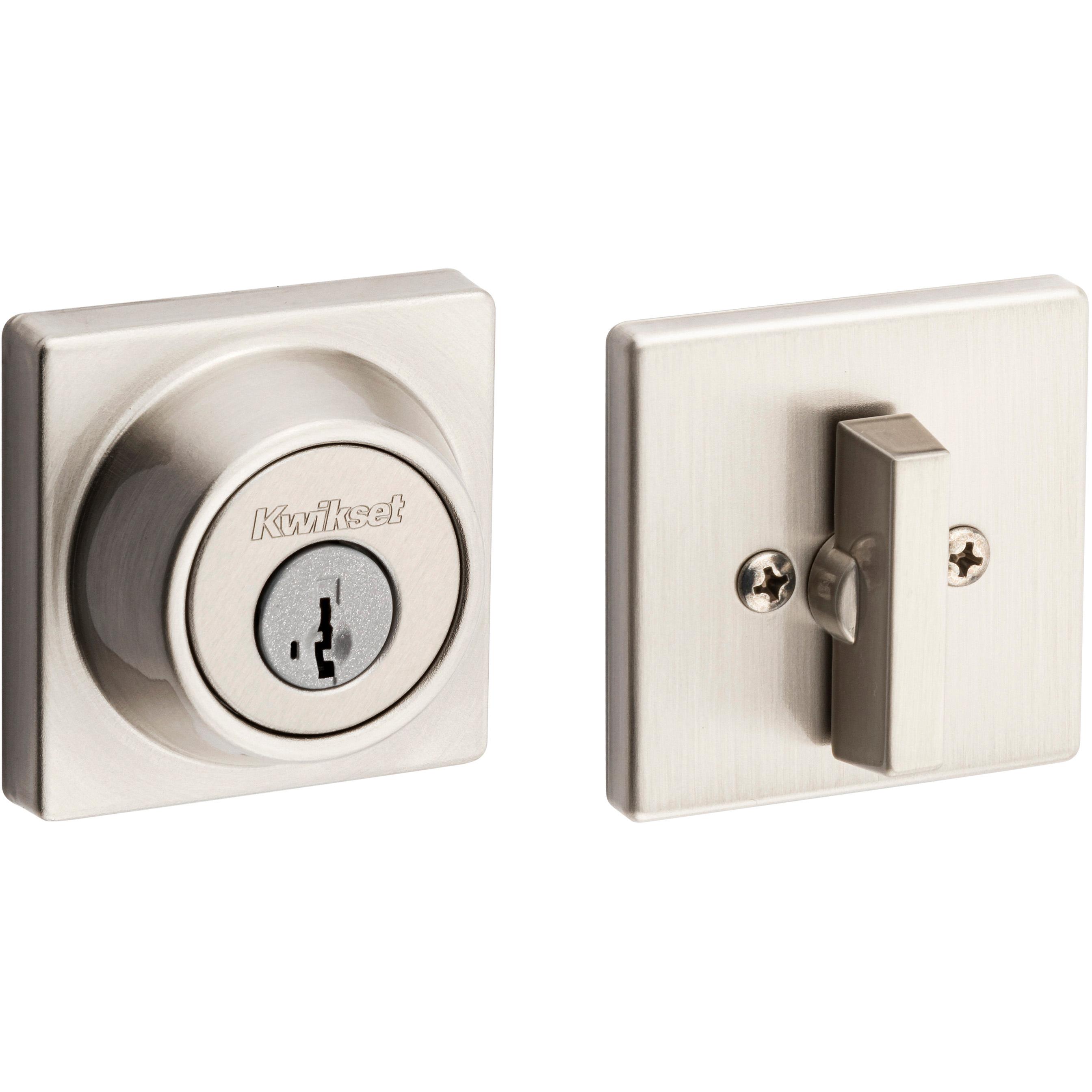 660 SQT 15 SMT RCALFD RCS/5303 K3 1-Cyl Deadbolt with Fire Door Latch - Satin Nickel