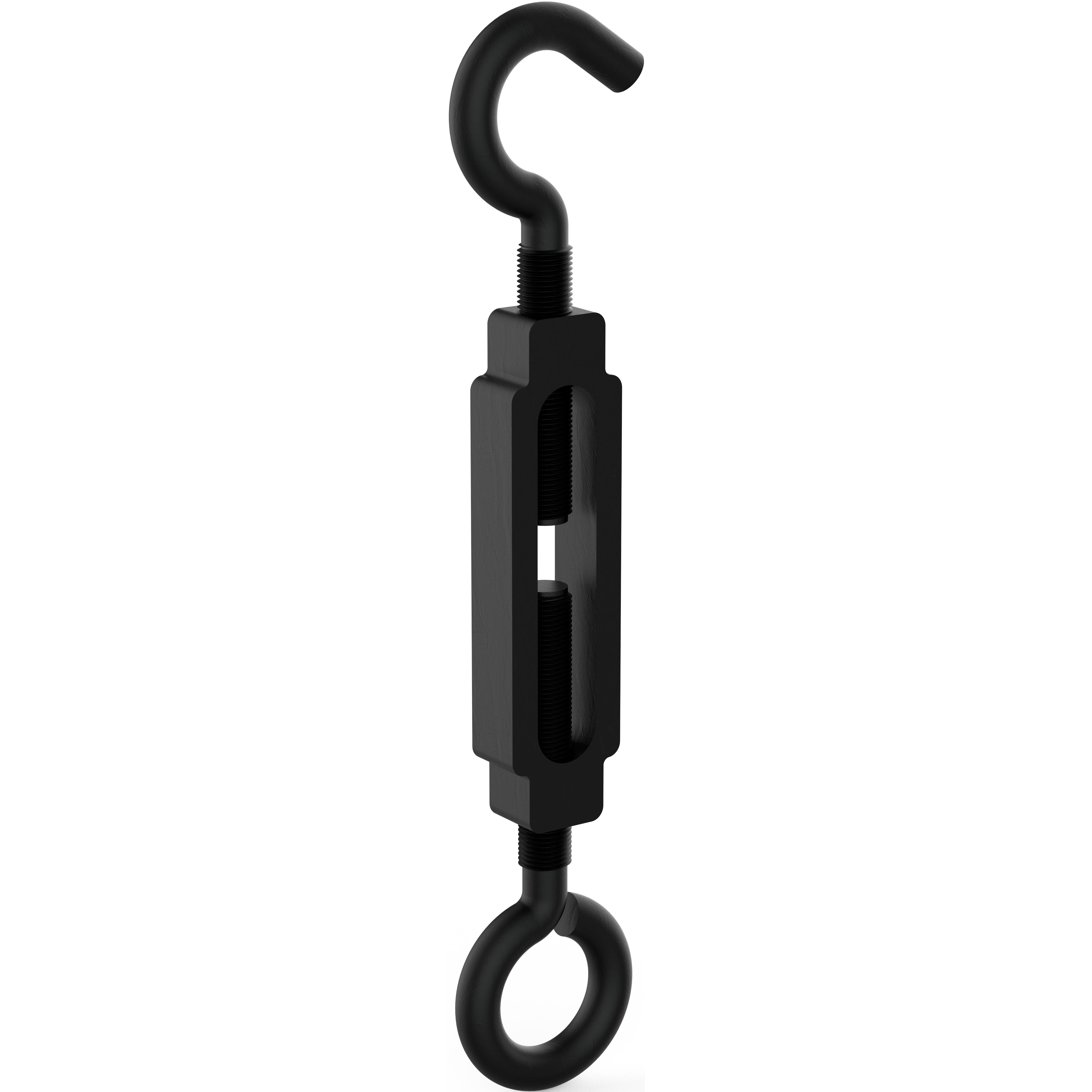 V2179 3/8" x 10-1/2" Turnbuckle Hook / Eye - Black
