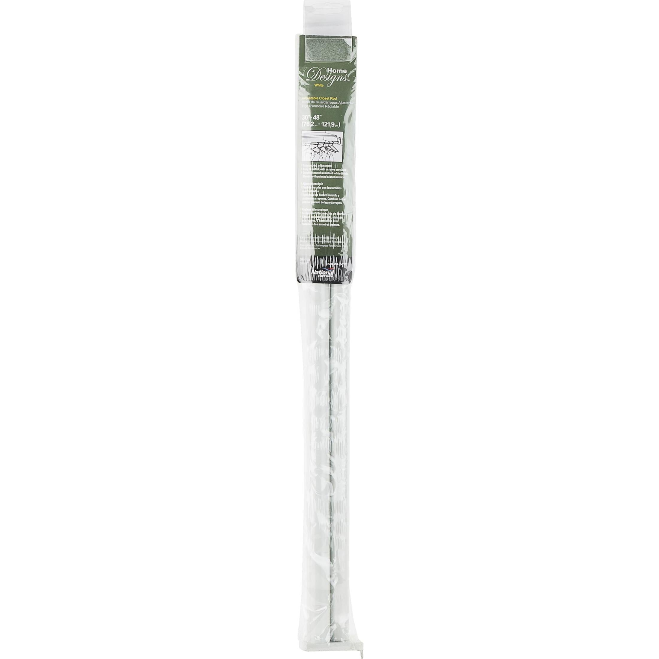 National Hardware - N236-204 V7052 30"- 48" Round Closet Rod in White