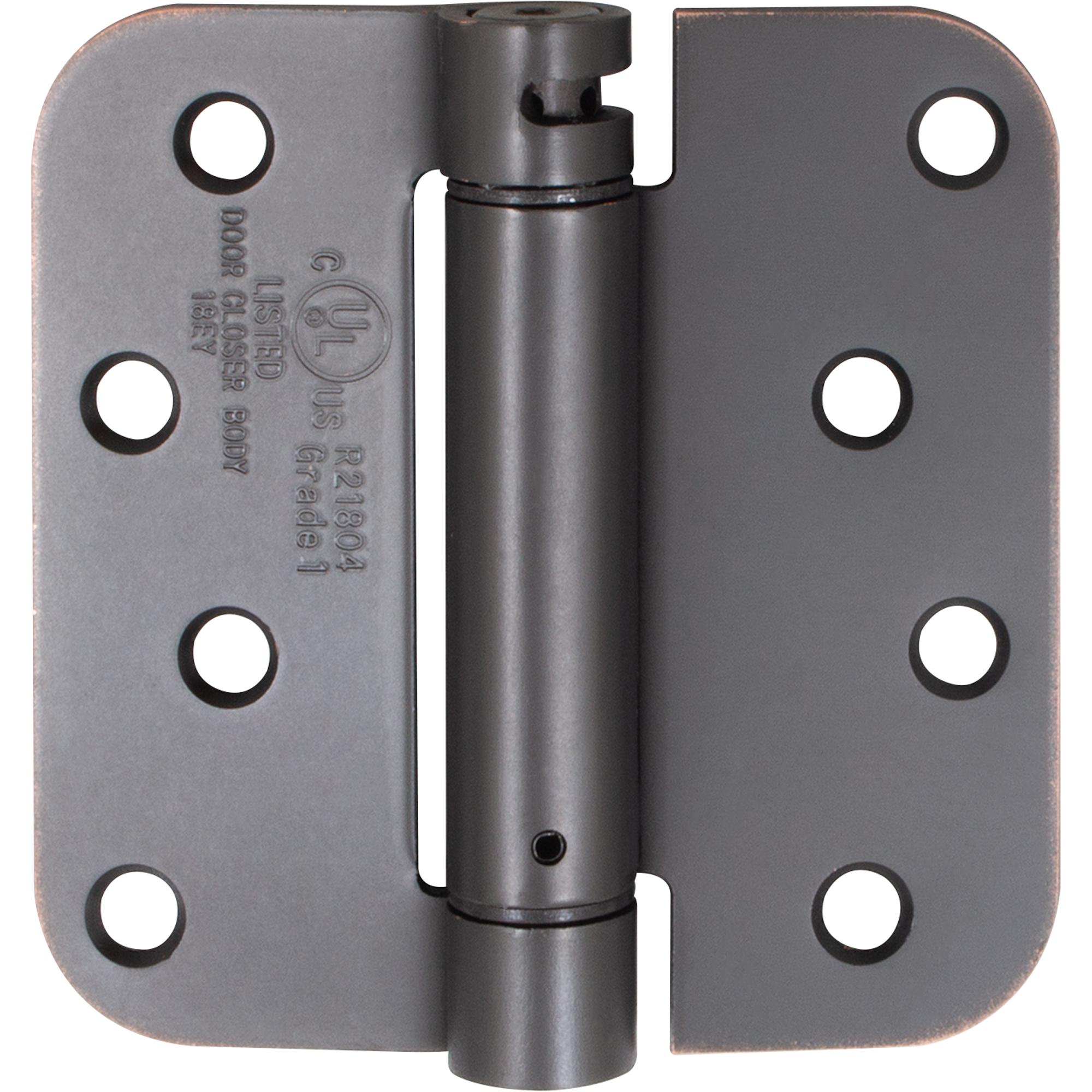 Stone Harbor Hardware Self-Closing Door Hinge, 4 Inches, 5/8" Radius Corner, Vintage Bronze