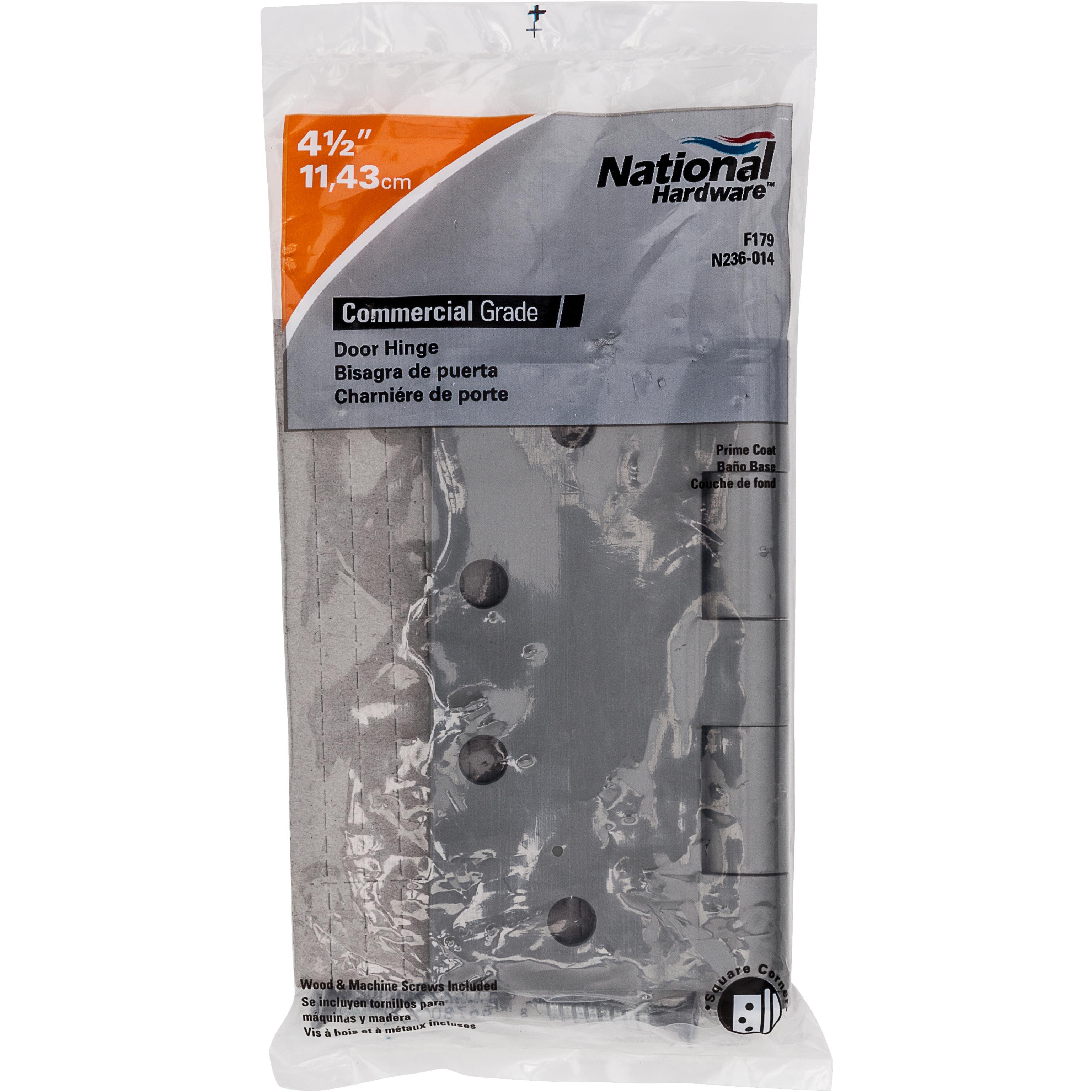 National Hardware - N236-014 F179 4.5" X 4.5" Hinge - Prime Coat