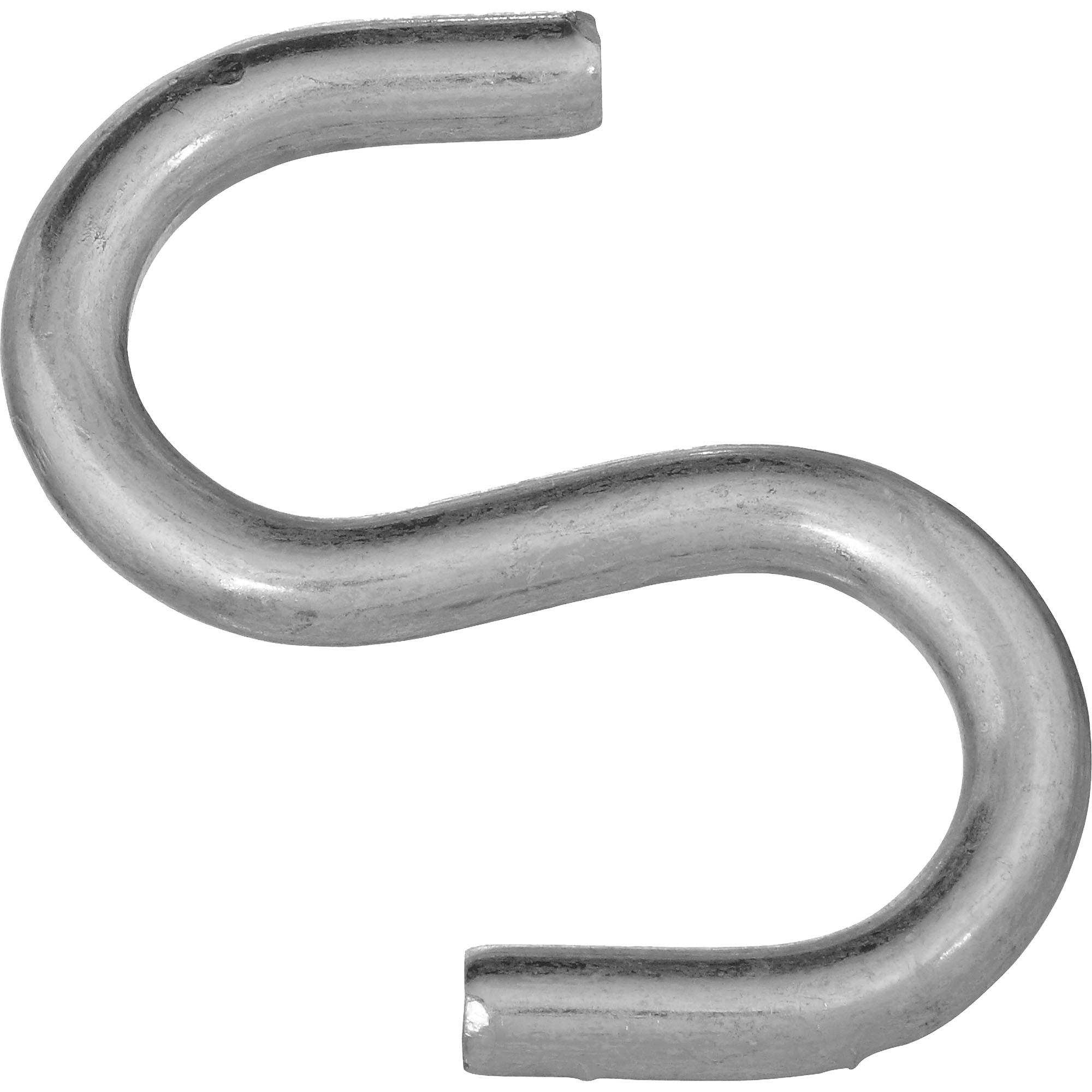 2076BC 3" Open S Hook 1/pk - Zinc Plated