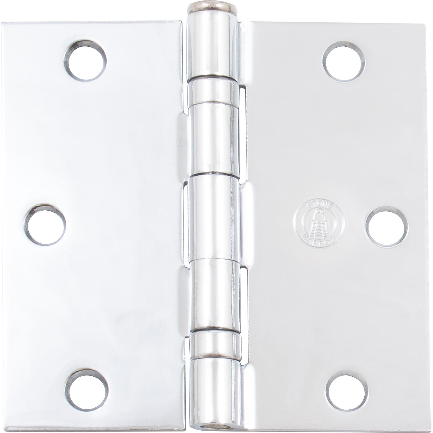 Stone Harbor Hardware 3-1/2" Ball-Bearing Door Hinges, Square Corner, Polished Chrome, 3-Pack