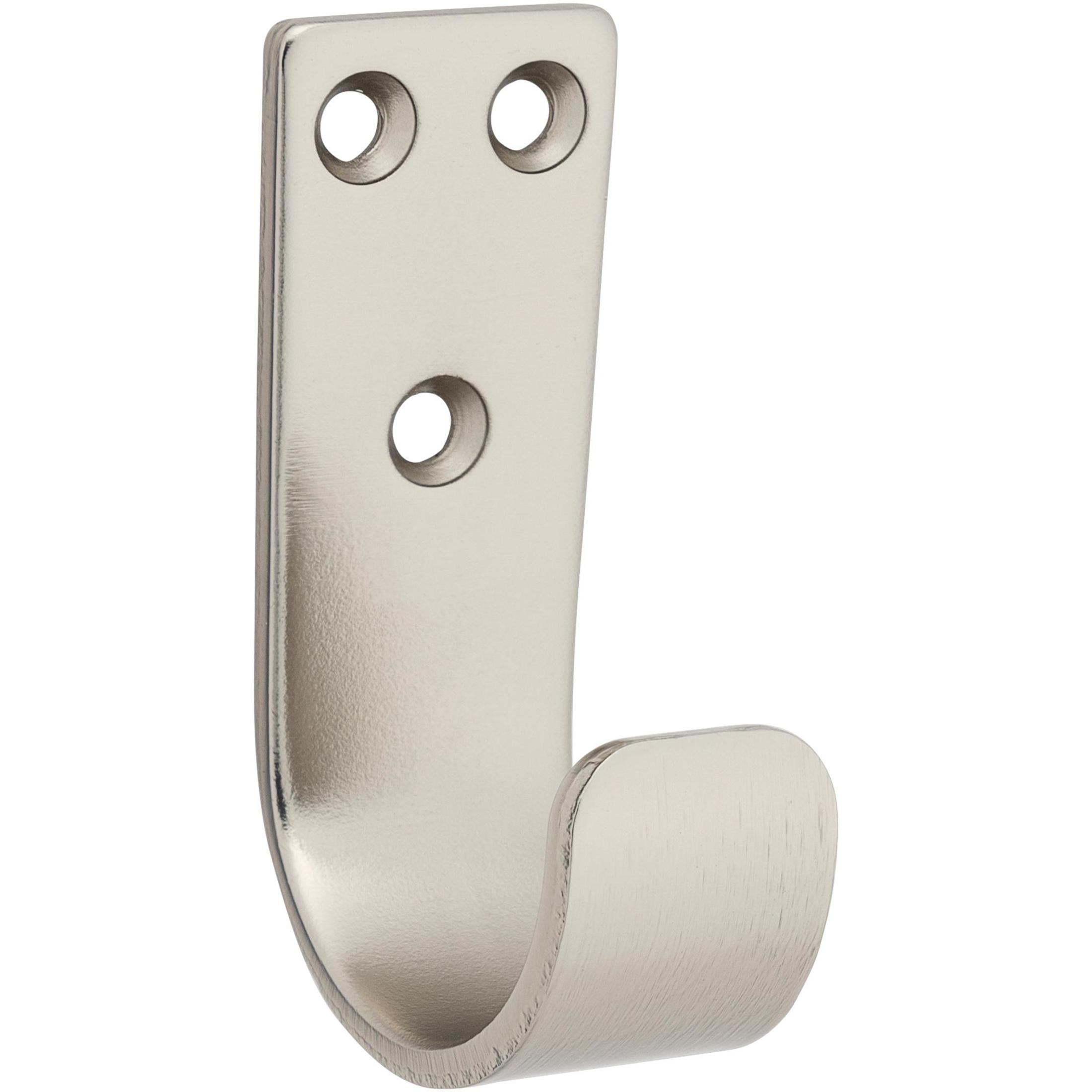 National Hardware - N337-901 V1451, 2-5/16 Cooper Multi-Purpose Hook 2 pack, Satin Nickel
