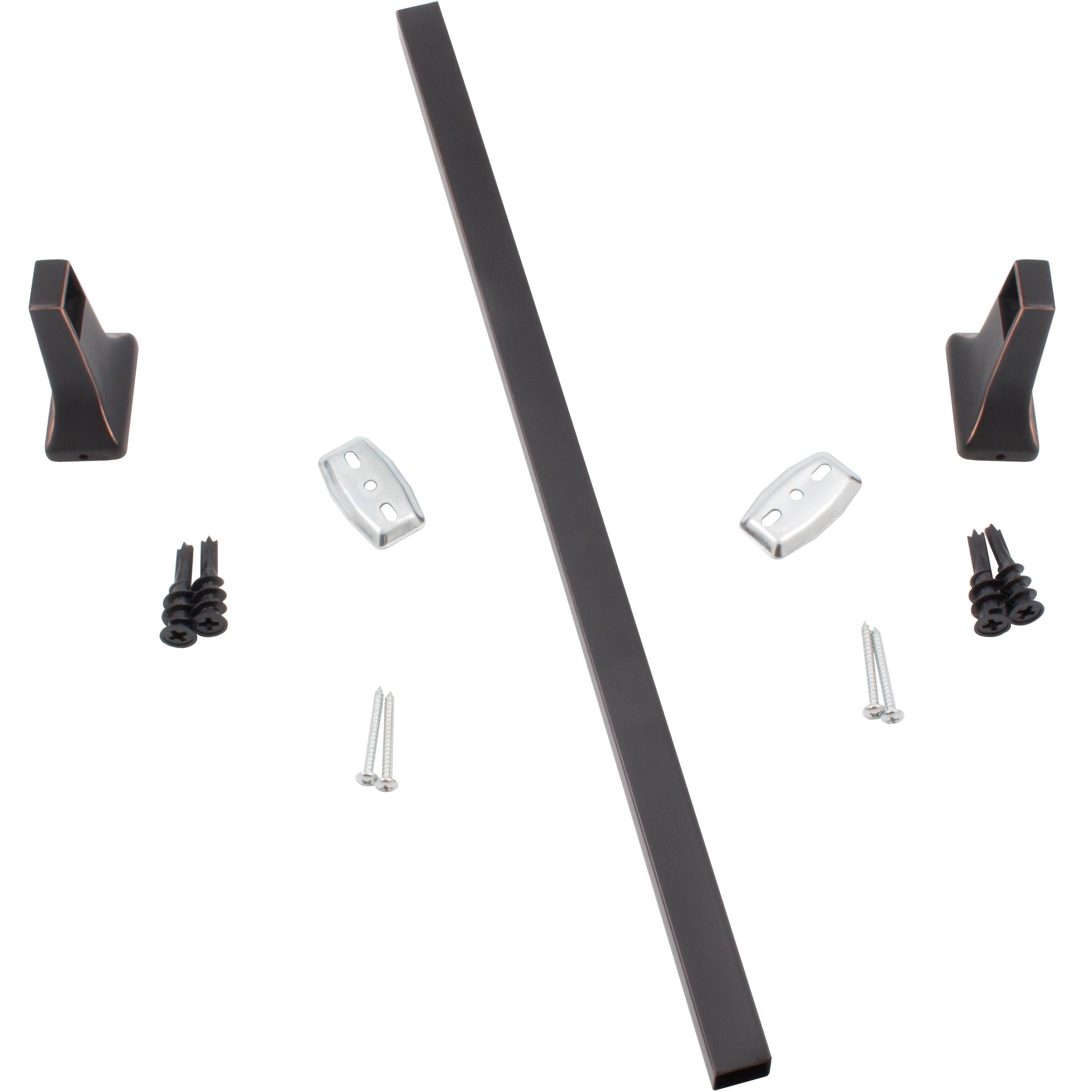 Stone Harbor Hardware Lakewood Towel Bar, 24 Inches, Vintage Bronze