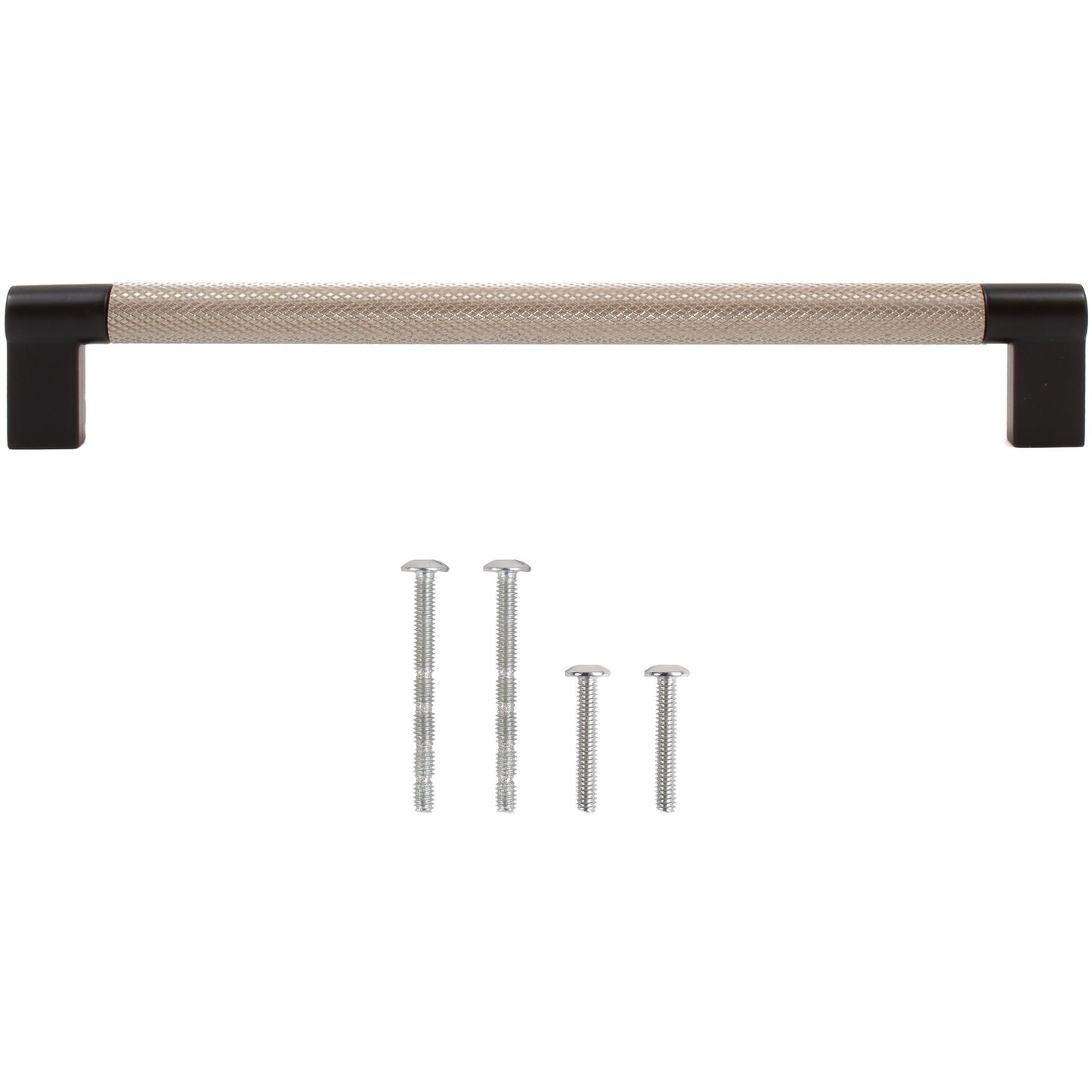 Stone Harbor Hardware Urban Cabinet Pull, 192 Millimeters, Satin Nickel with Matte Black Ends