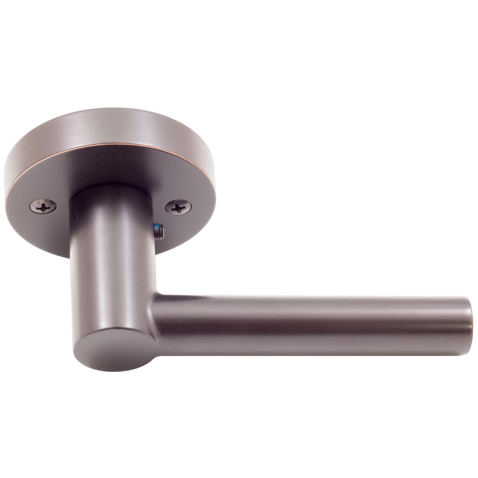 Stone Harbor Hardware Zurich Door Lever with Round Rosette, Dummy (Non-Turning) Latch, Vintage Bronze