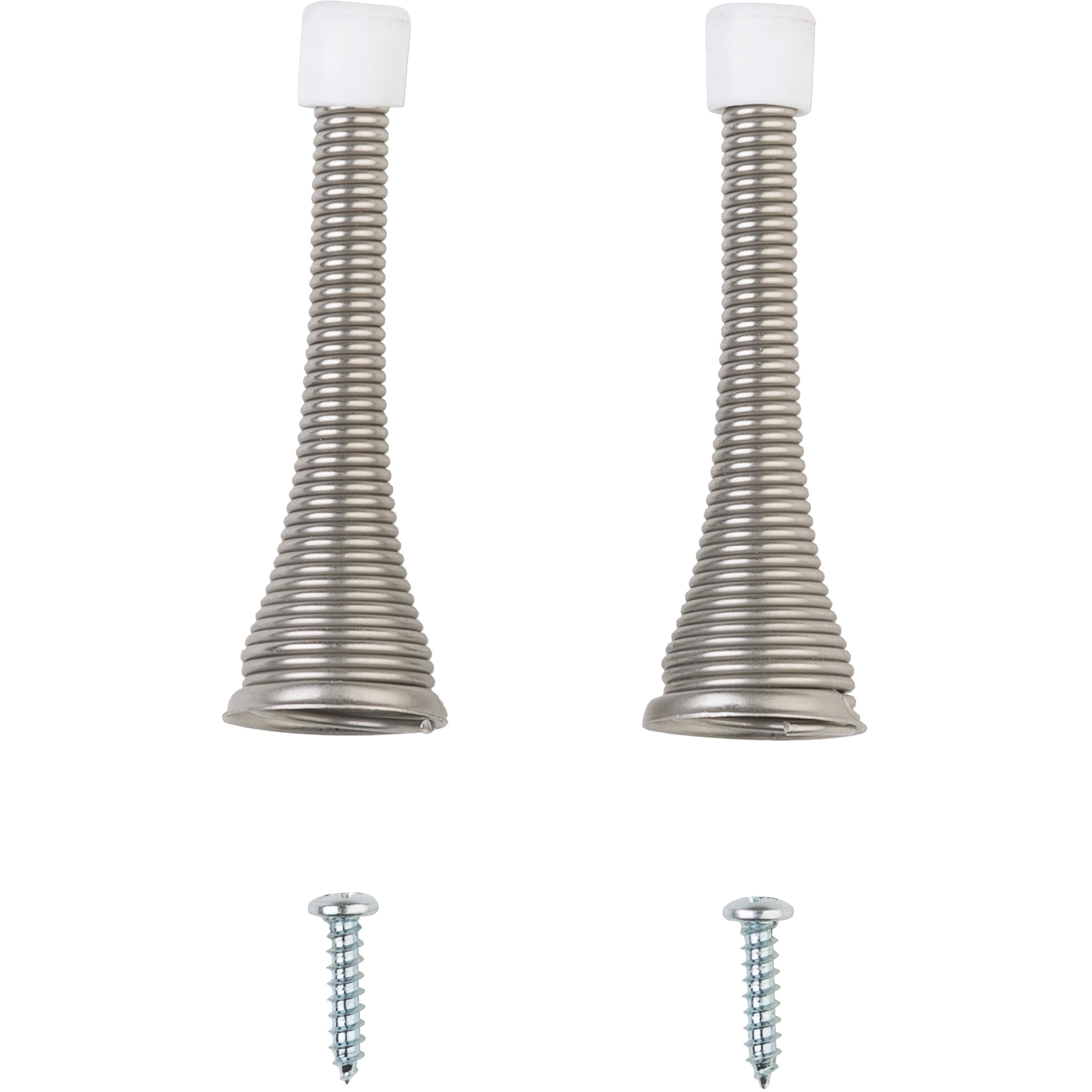 National Hardware - V232 3" Spring Door Stop 2/pk - Satin Nickel