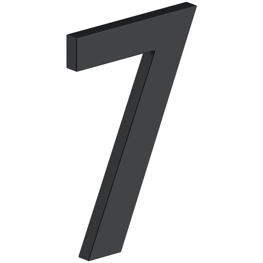 House Number 7 with Risers (B Series) - Matte Black