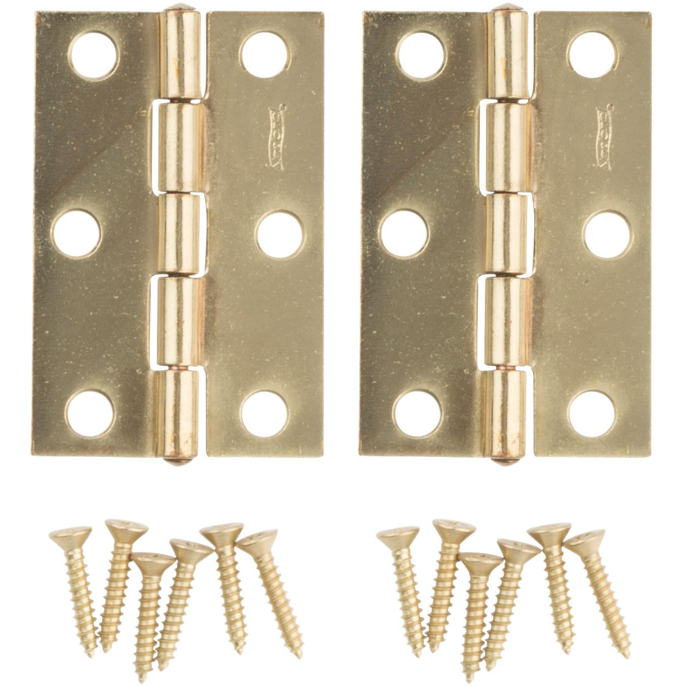 National Hardware - N146-290 V518 2-1/2" Hinge NRP - Polished Brass, 2 pack