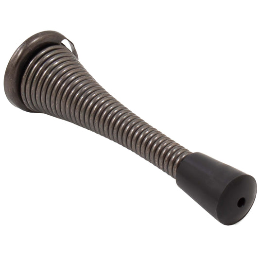 Stone Harbor Hardware Heavy-Duty Spring Door Stop, 3 Inches, Antique Nickel