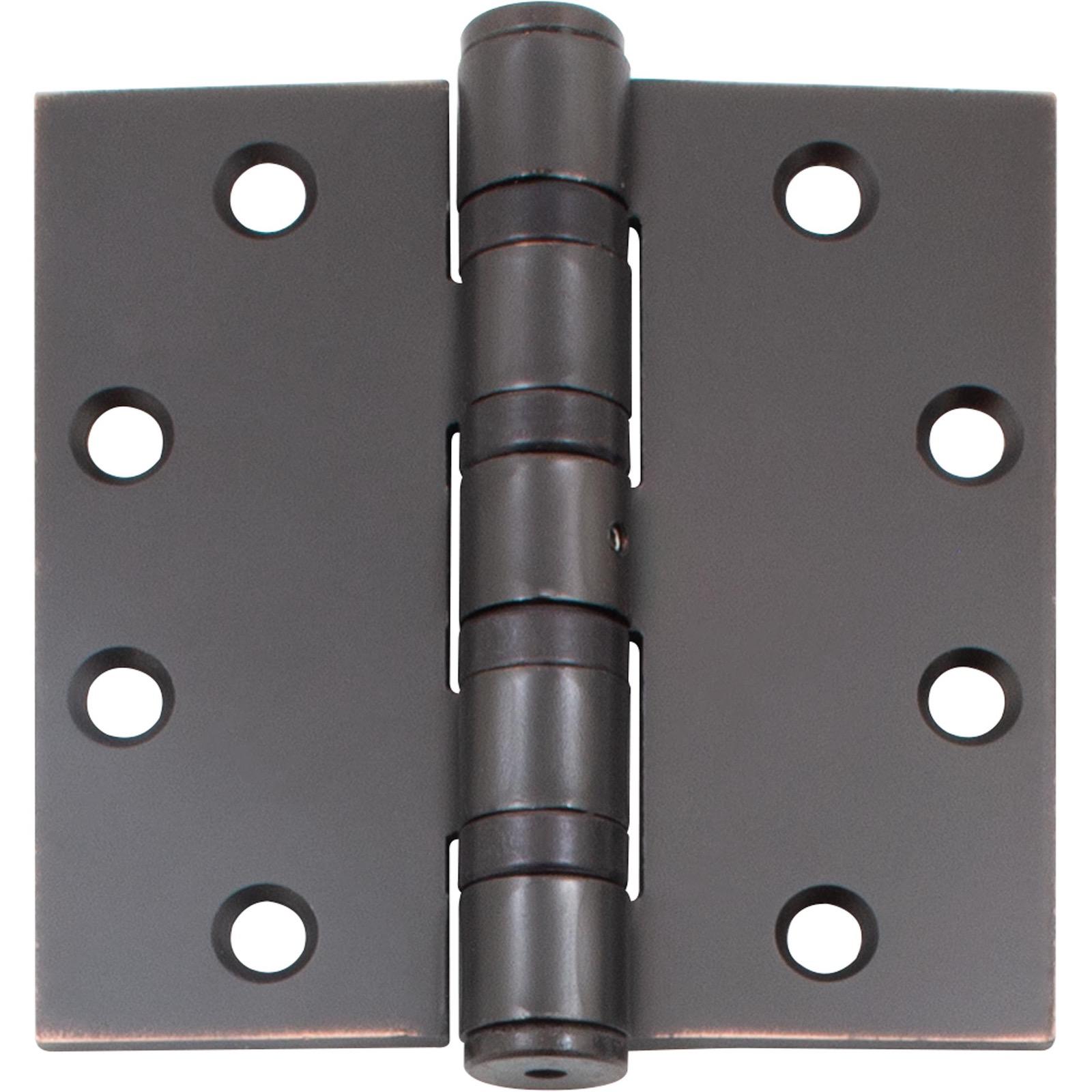 Heavy-Duty Commercial Grade Ball Bearing Hinge, Non-Removable Hinge, 4-1/2 Inches, Square Corner, .180 Gauge