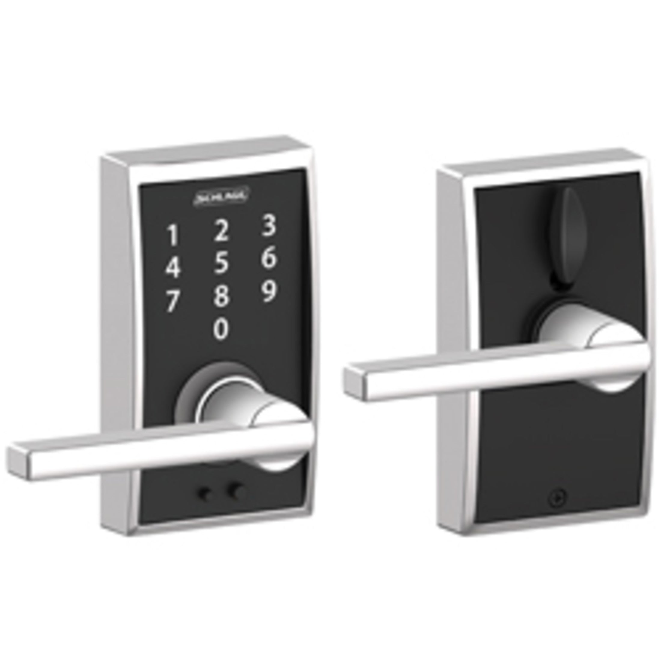 FE695CEN625LAT 16-086 10-027 Latitude / Century Touch Keyless Lever - Polished Chrome