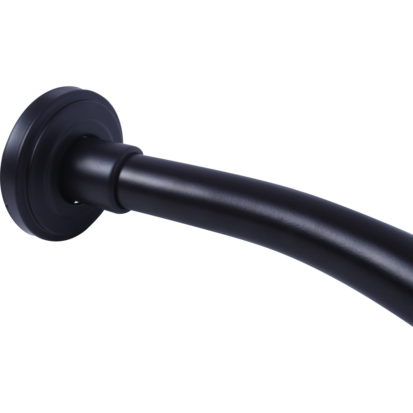 Stone Harbor Hardware Charlotte Curved Shower Rod, 5 Feet, 3" Diameter Rose, Concealed Screws, Dark Bronze