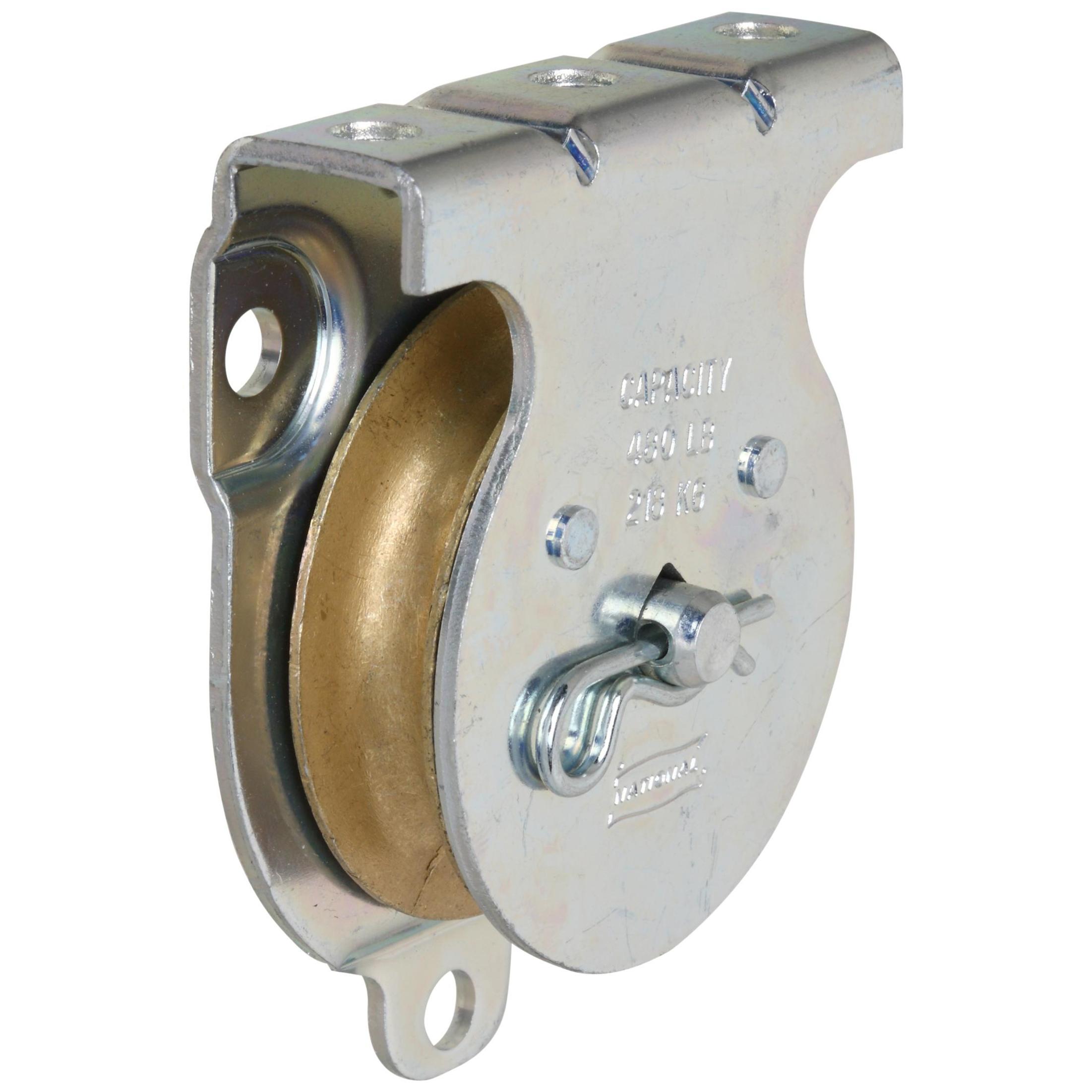 National Hardware - N233-254 3219BC, 2" Wall and Ceiling Mount Single Pulley in Zinc plated