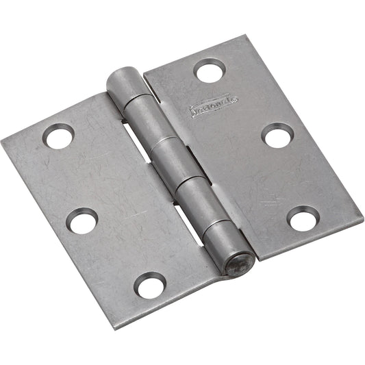 505BC 3" x 3" Hinge, Non-Removable Pin 1/pk - Plain Steel
